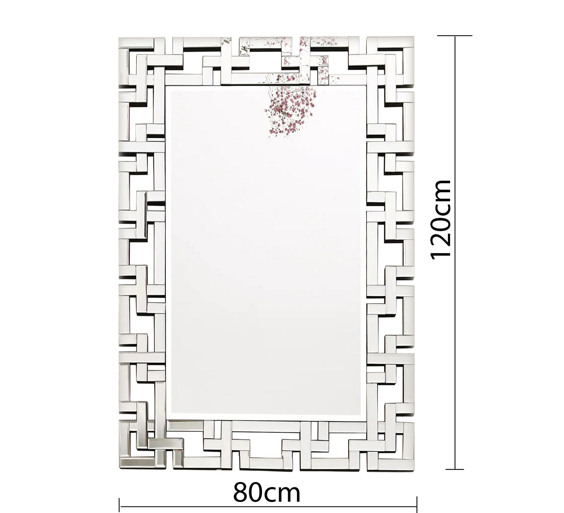 Rectangular mirror with a frame of geometric shapes - Vitrine Furniture - Décor