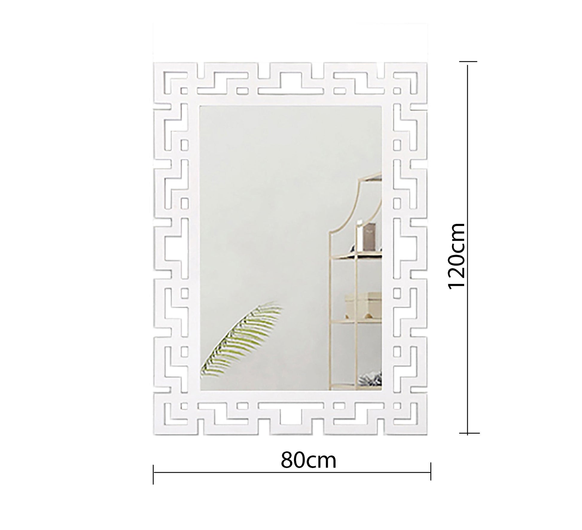 Rectangular mirror with a frame of geometric shapes - Vitrine Furniture - Décor