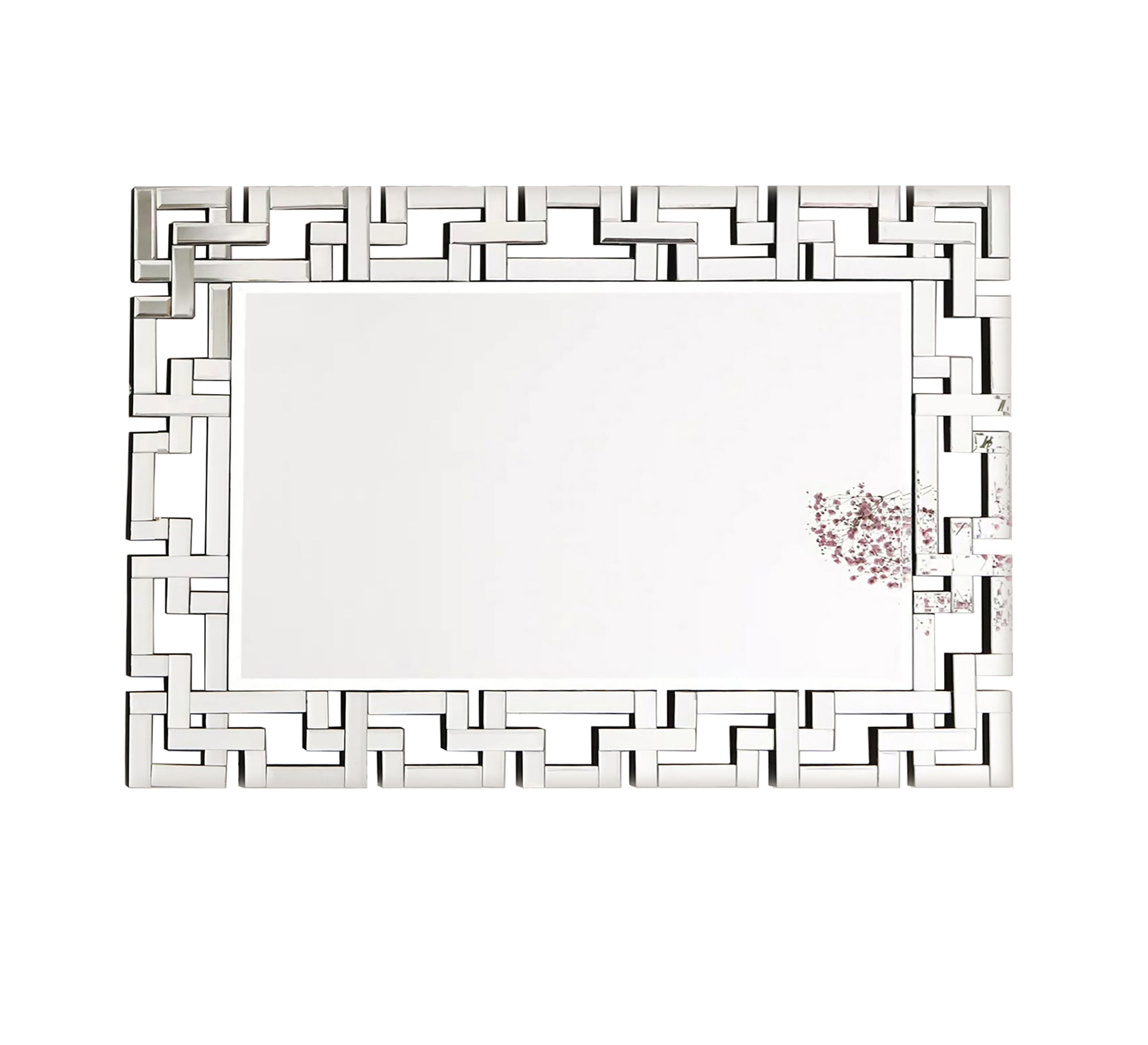Rectangular mirror with a frame of geometric shapes - Vitrine Furniture - Décor