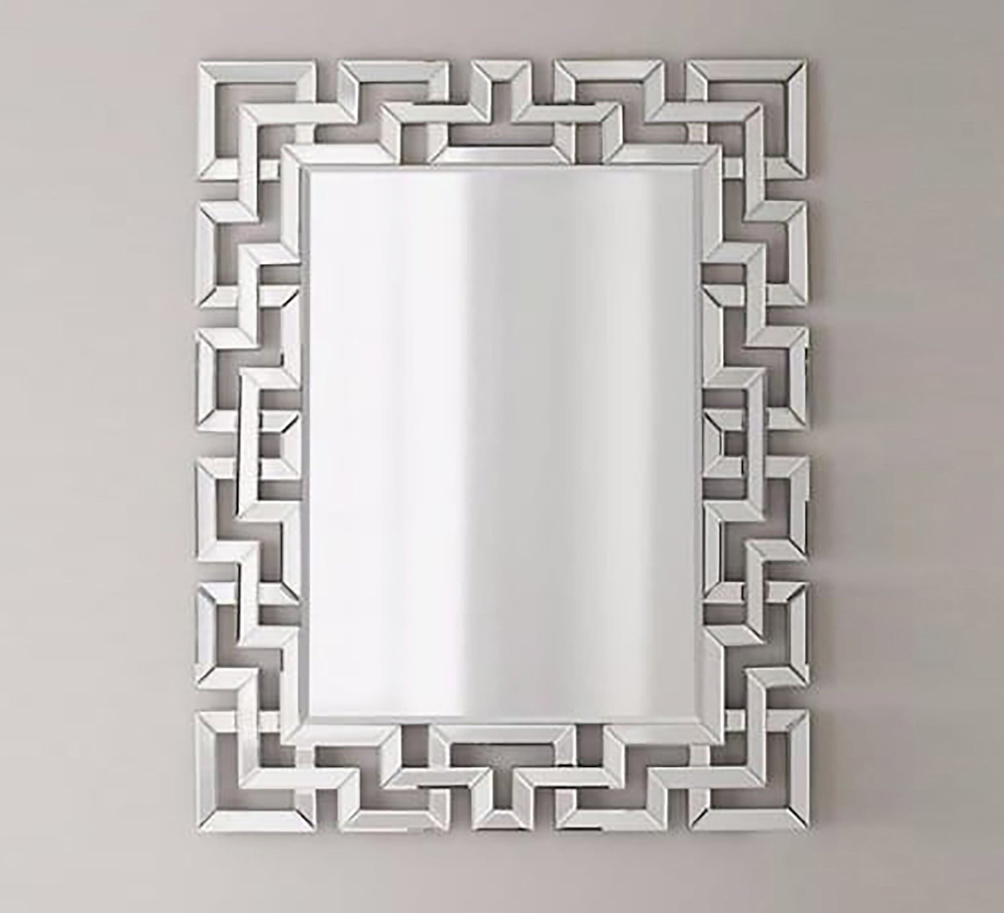 Rectangular mirror with a frame of geometric shapes - Vitrine Furniture - Décor
