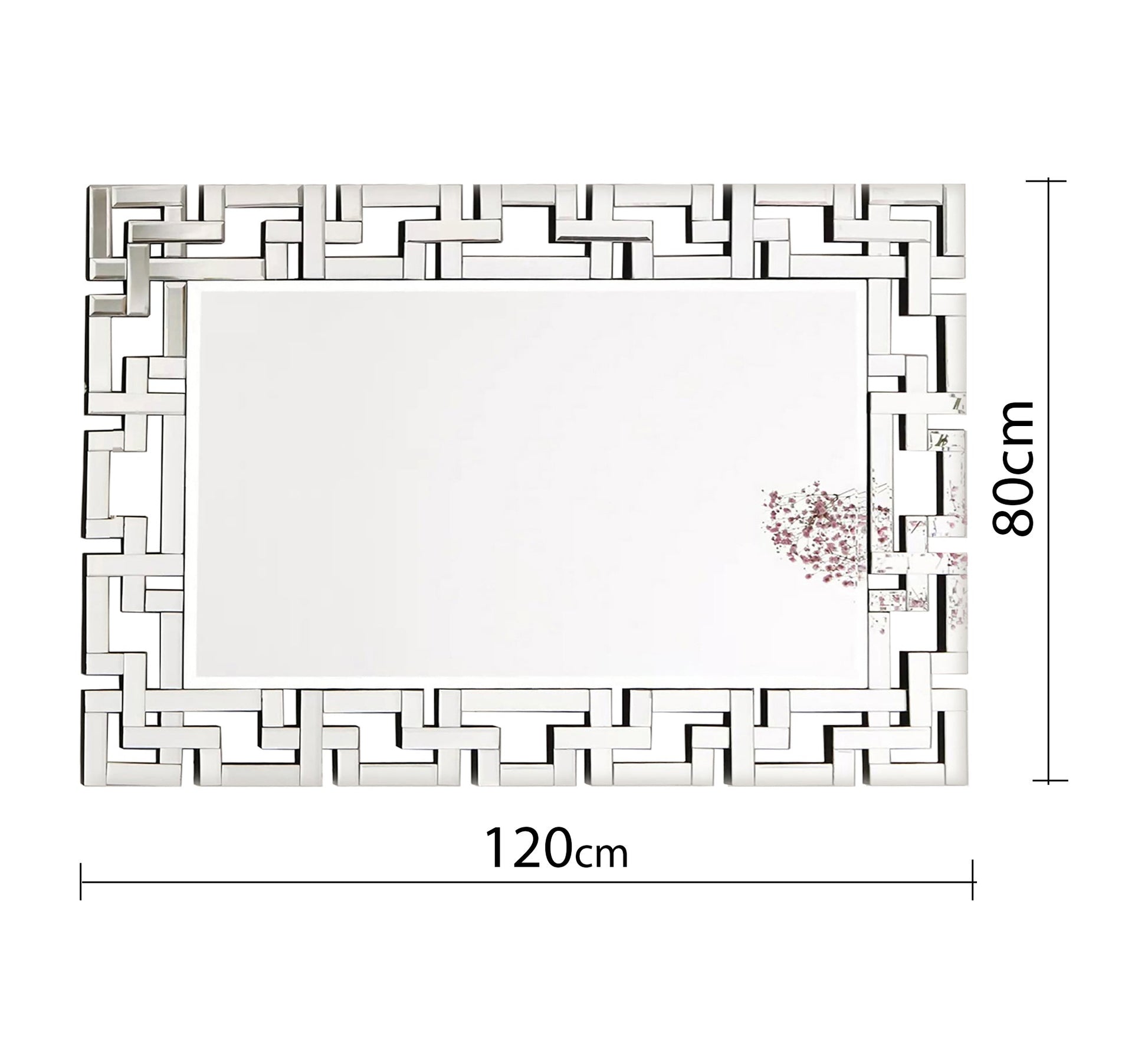 Rectangular mirror with a frame of geometric shapes - Vitrine Furniture - Décor