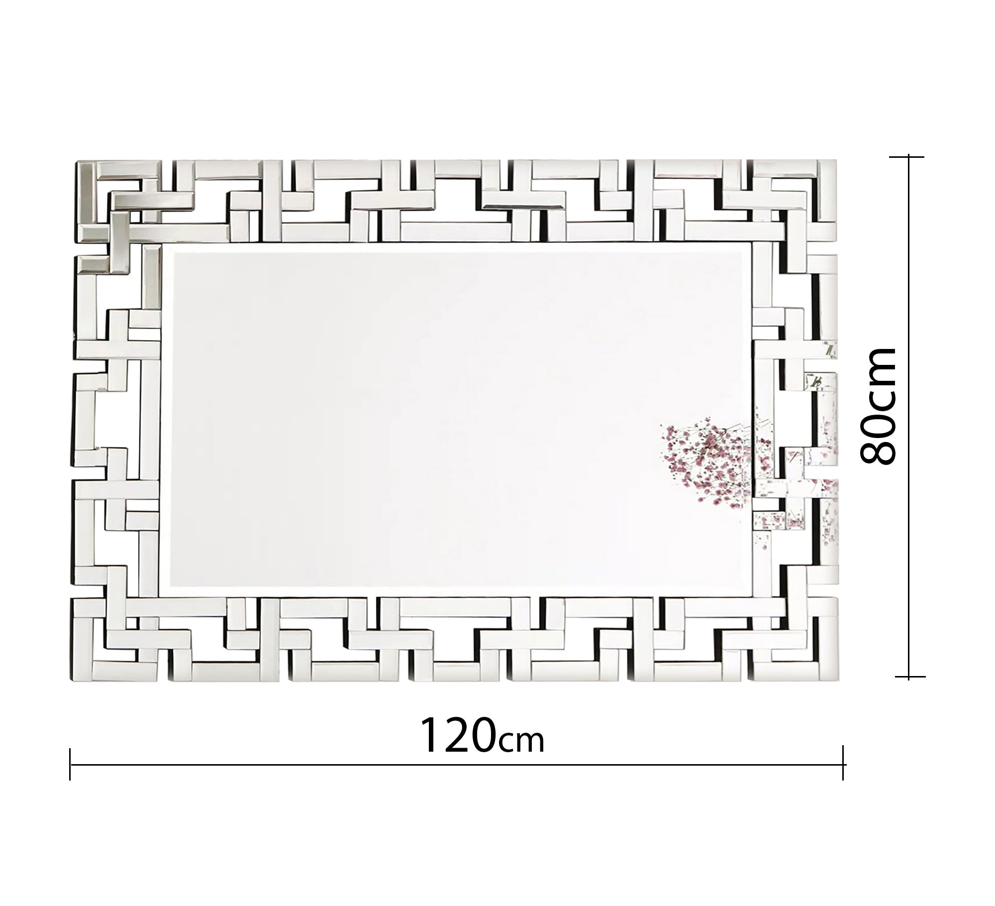 Rectangular mirror with a frame of geometric shapes - Vitrine Furniture - Décor