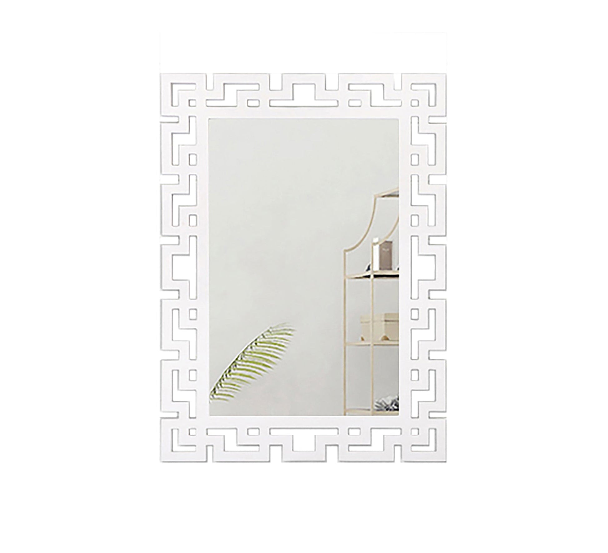Rectangular mirror with a frame of geometric shapes - Vitrine Furniture - Décor