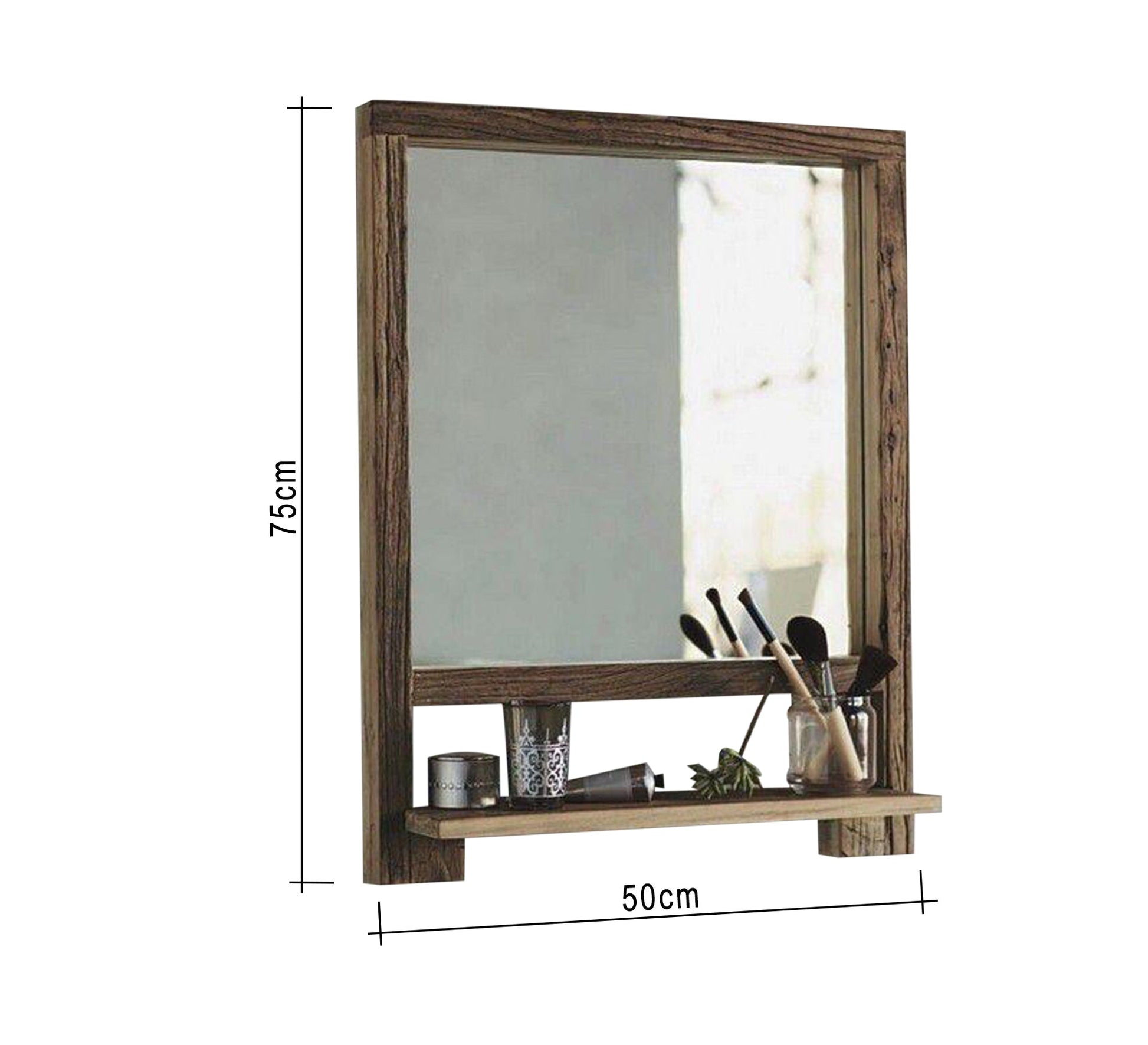 Rectangular mirror with a shelf for the bathroom - Vitrine Furniture - Décor