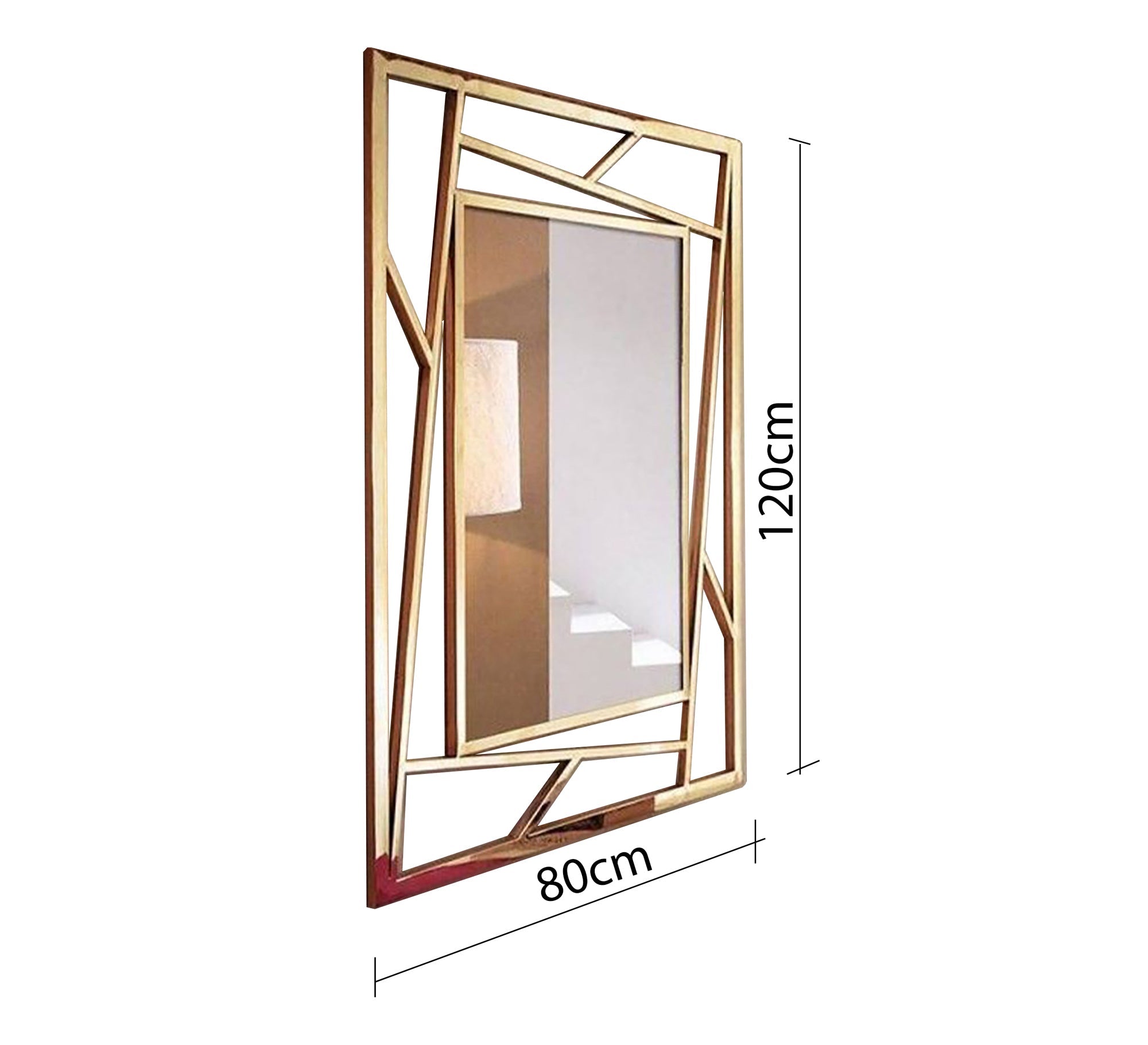 Rectangular mirror with a wide decorative frame - Vitrine Furniture - Décor