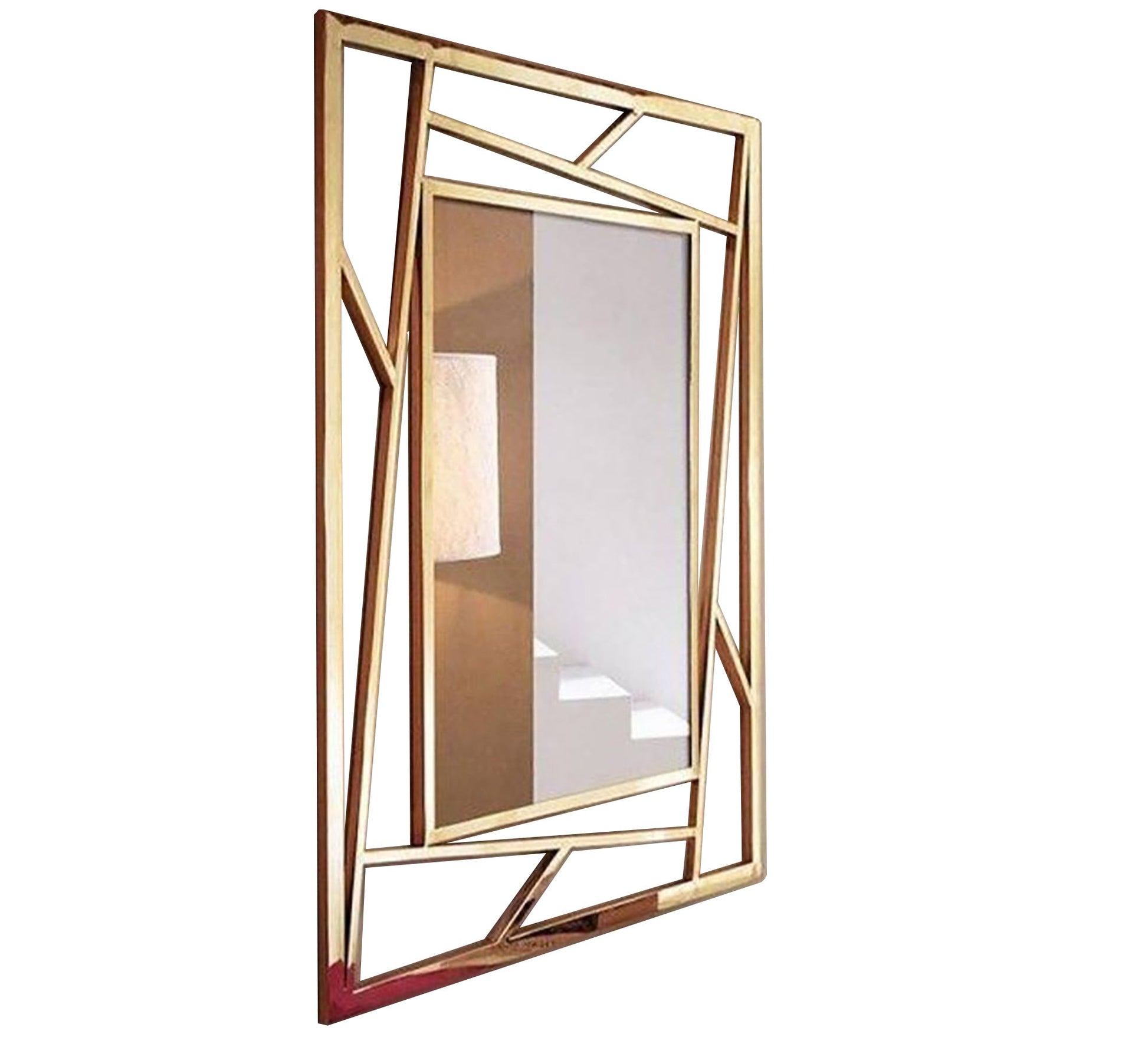 Rectangular mirror with a wide decorative frame - Vitrine Furniture - Décor