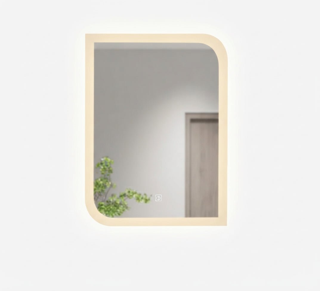 Rectangular mirror with an asymmetrical light frame - Vitrine Furniture - Mirrors