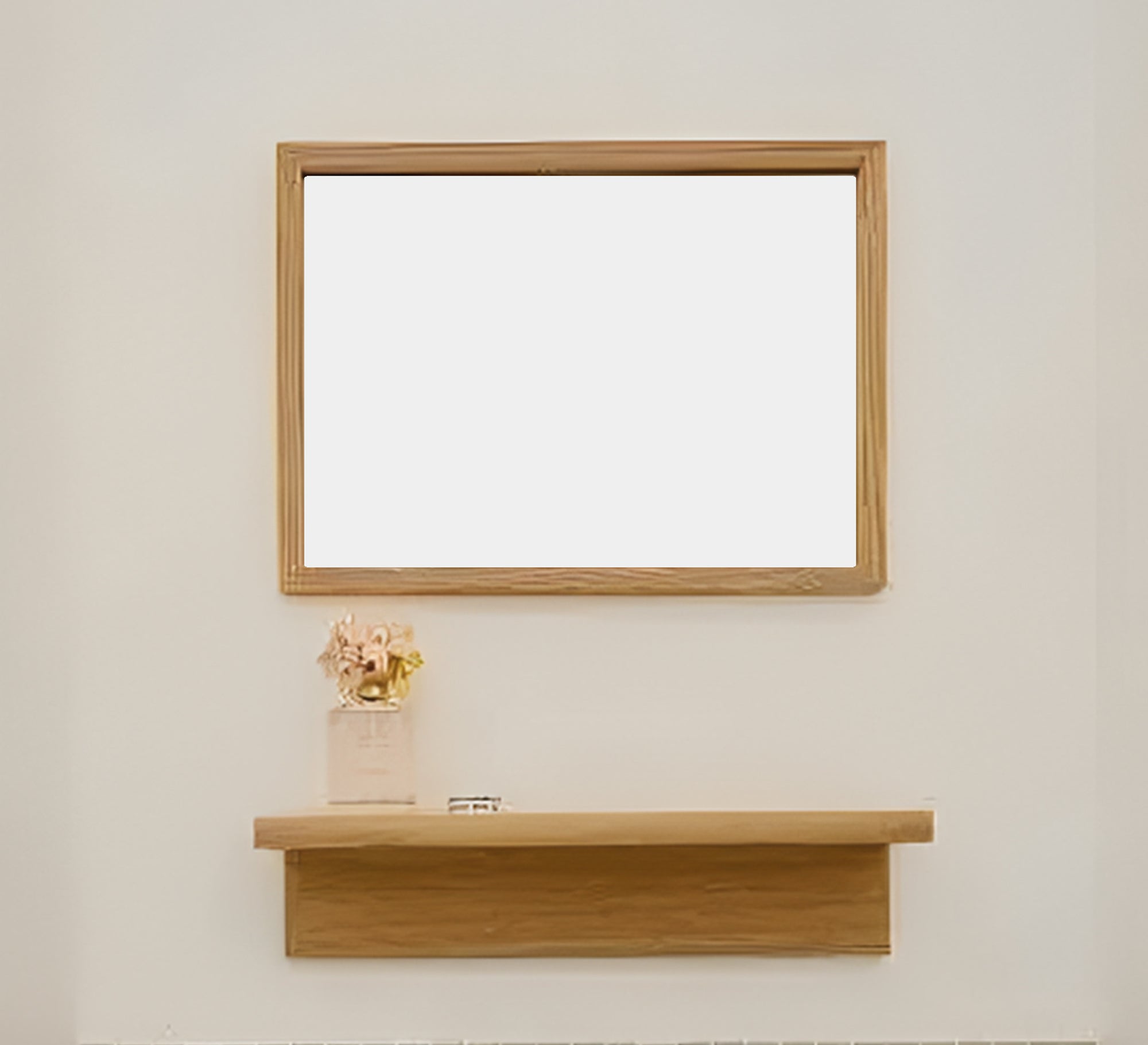 Rectangular mirror with an attached shelf - Vitrine Furniture - Décor