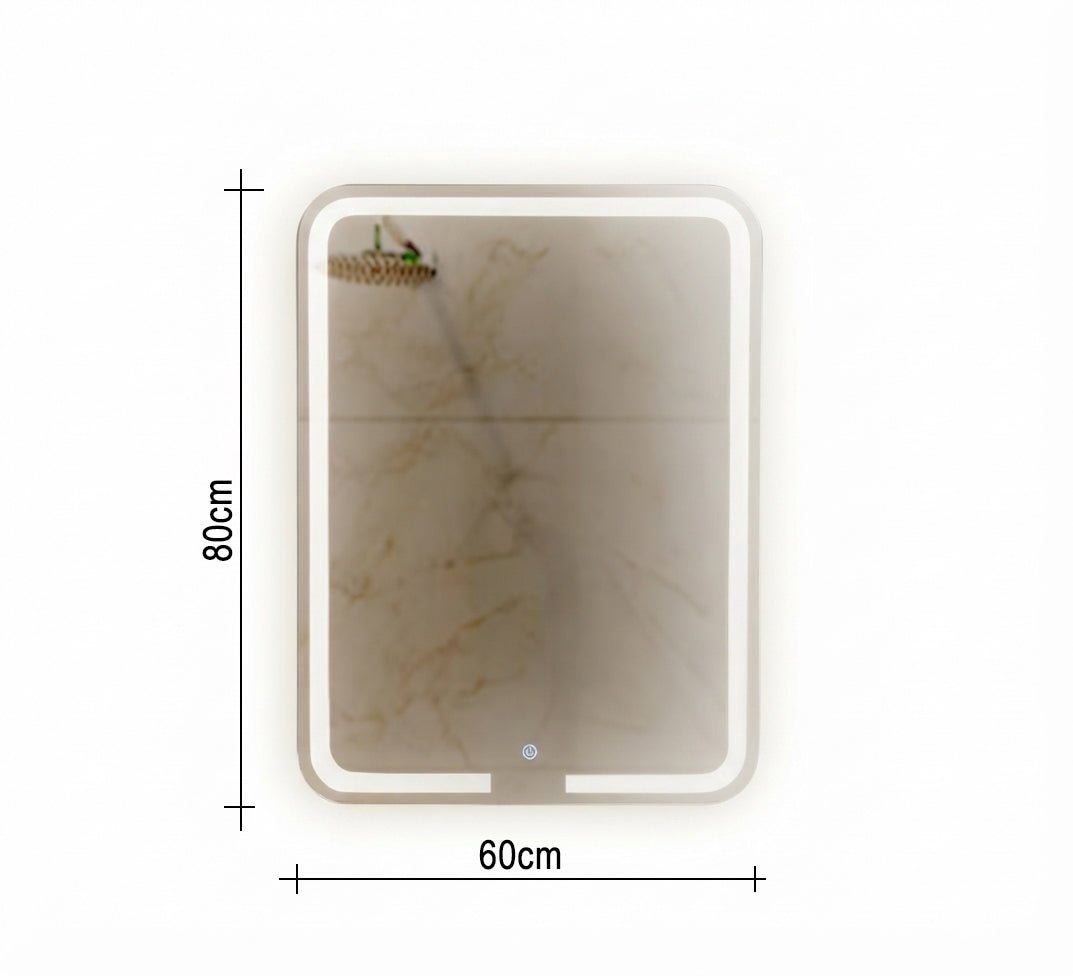 Rectangular mirror with an illuminated frosted frame - Vitrine Furniture - Mirrors