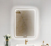 Rectangular mirror with an illuminated frosted frame - Vitrine Furniture - Mirrors