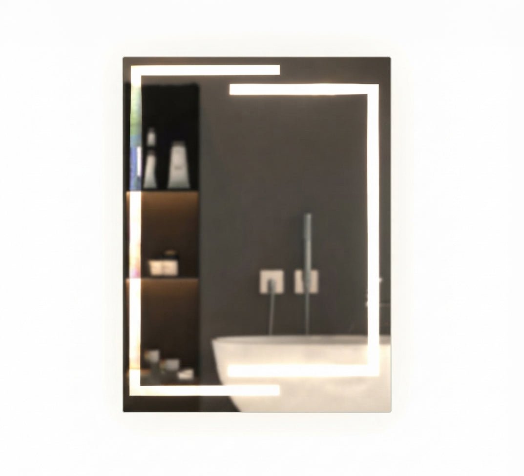 Rectangular mirror with crossed light lines - Vitrine Furniture - Mirrors