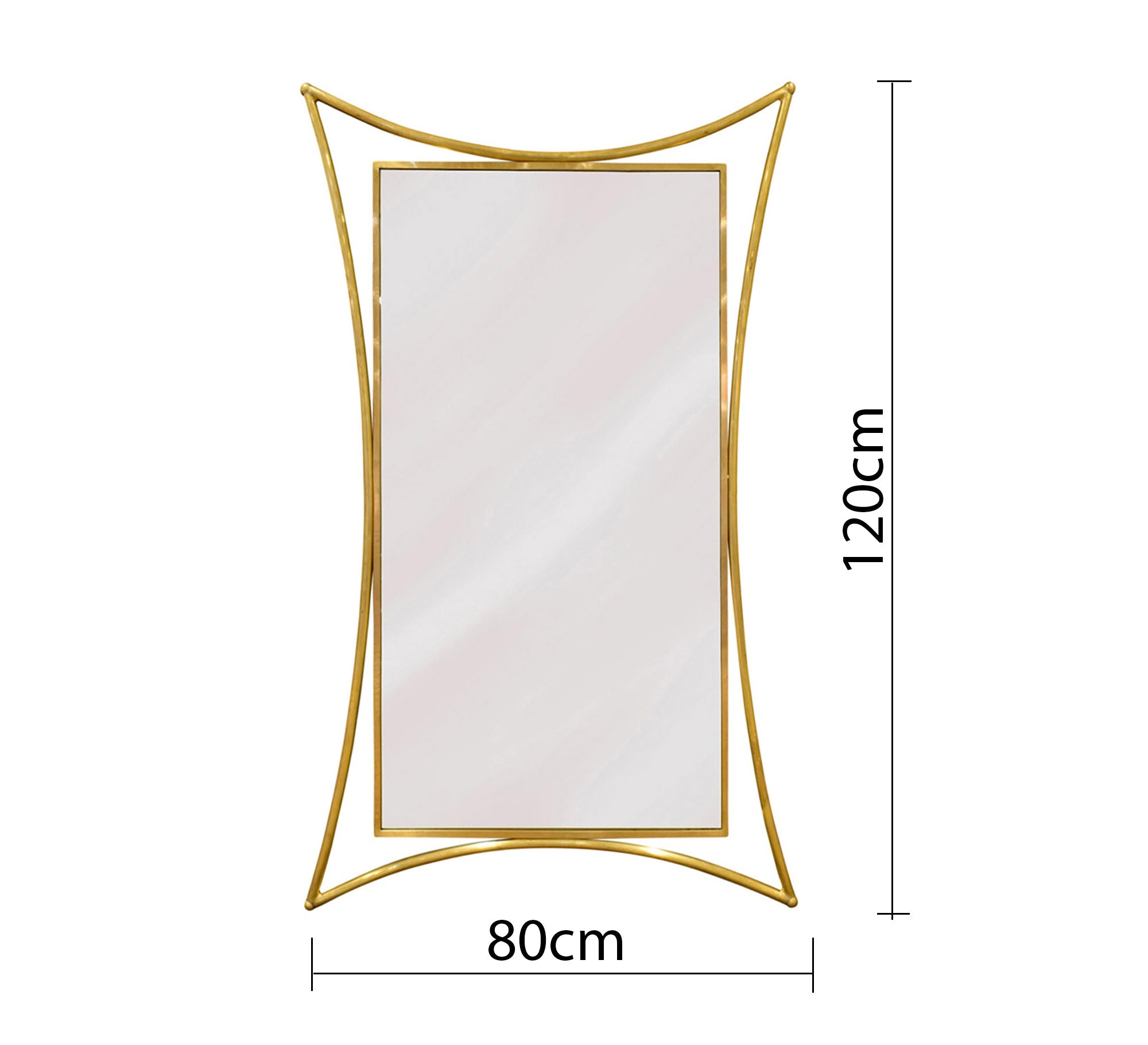 Rectangular mirror with curved frame - Vitrine Furniture - Décor