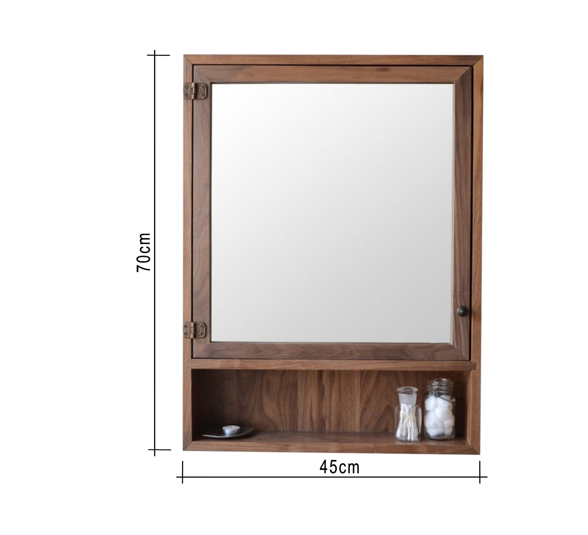 Rectangular mirror with rear storage with shelves - Vitrine Furniture - Furniture