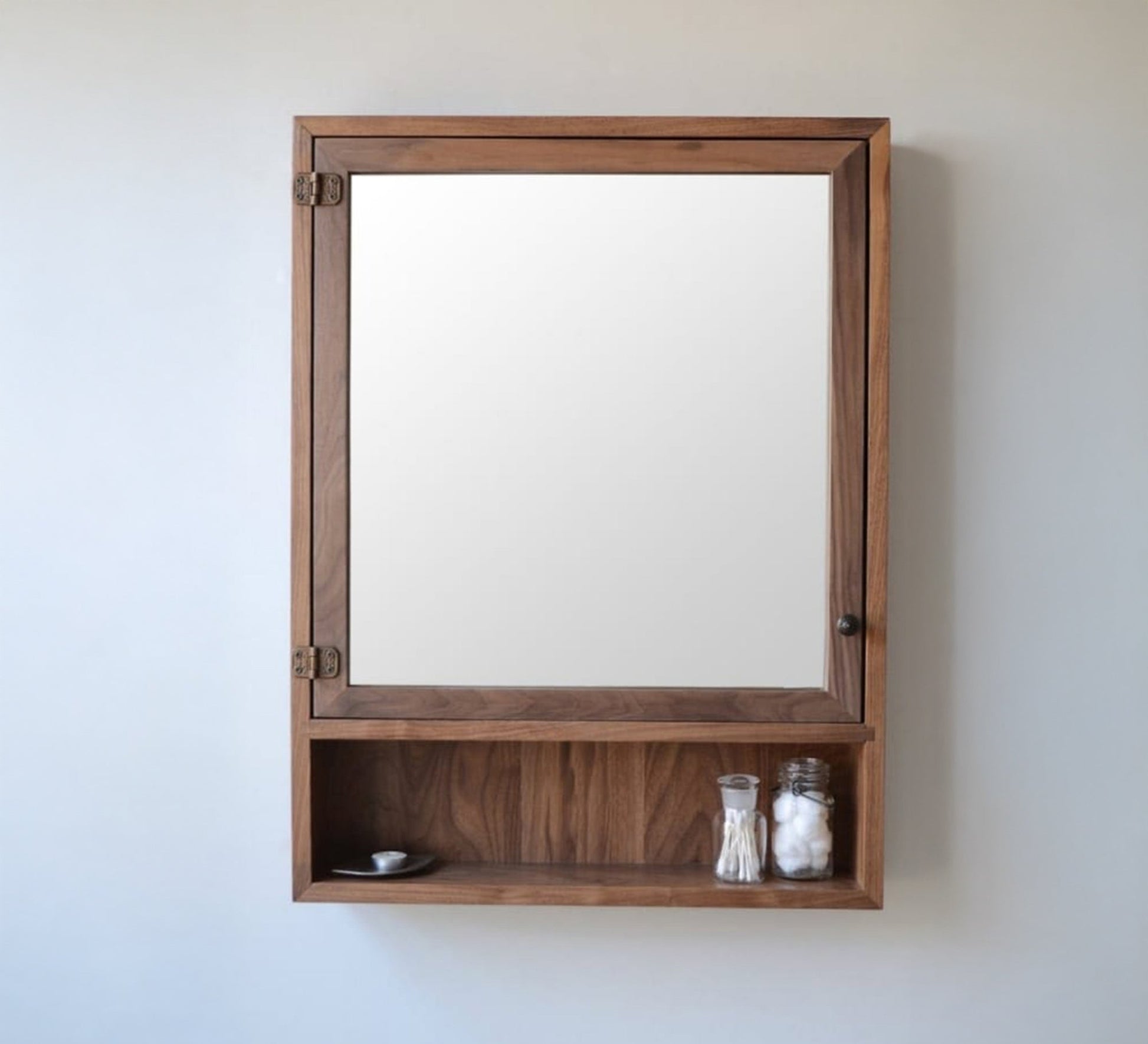 Rectangular mirror with rear storage with shelves - Vitrine Furniture - Furniture