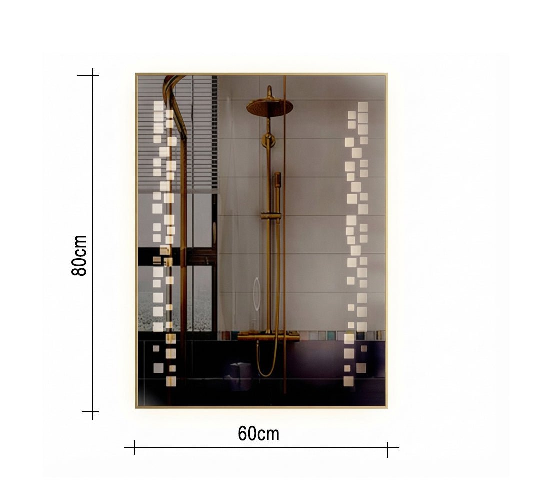 Rectangular mirror with scattered light squares - Vitrine Furniture - Mirrors
