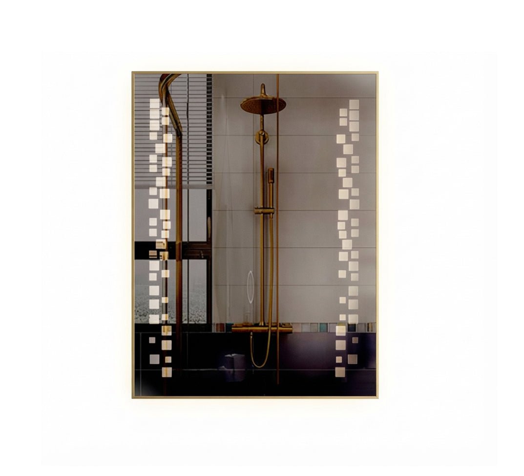 Rectangular mirror with scattered light squares - Vitrine Furniture - Mirrors