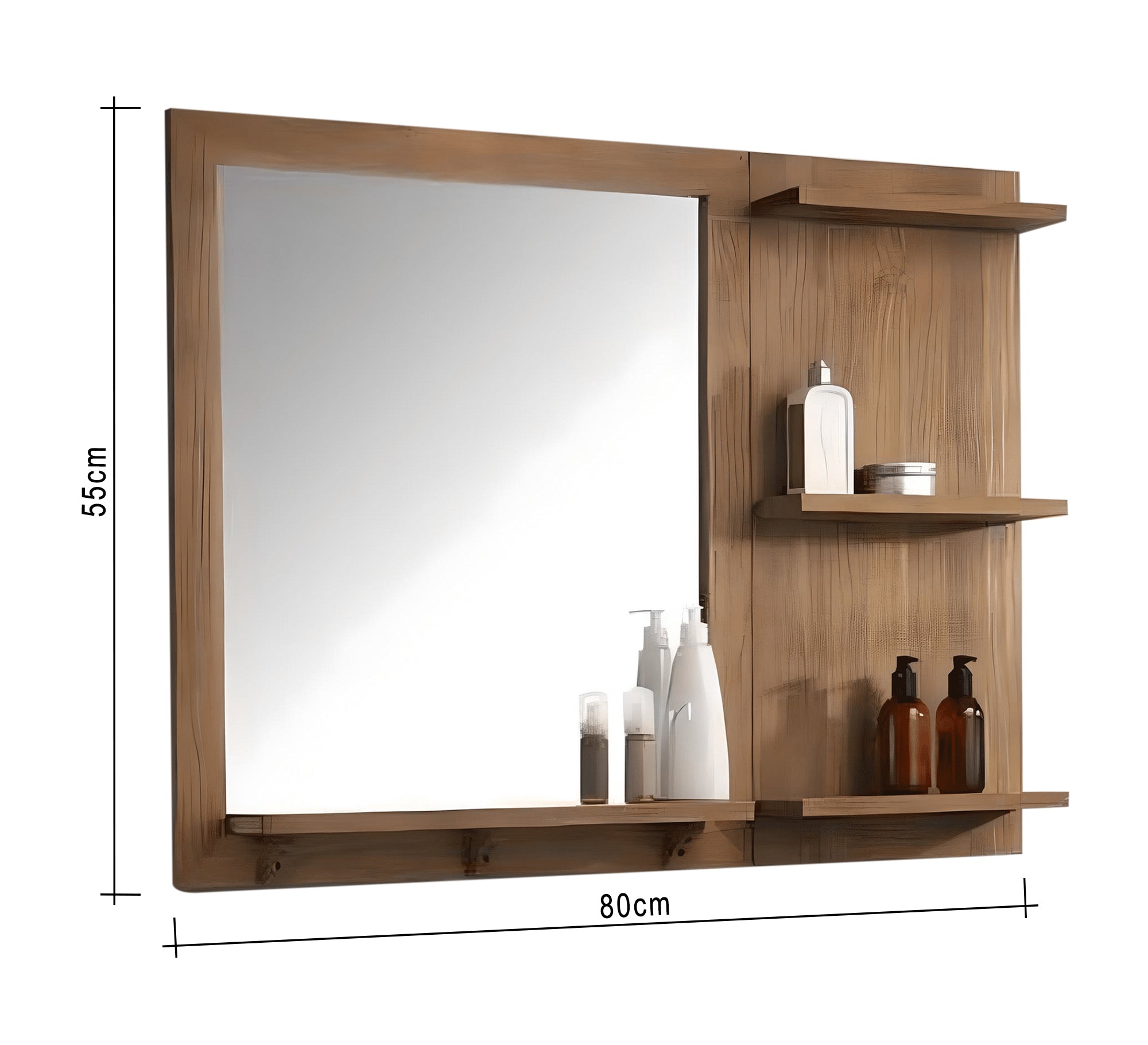 Rectangular mirror with side shelves - Vitrine Furniture - Furniture