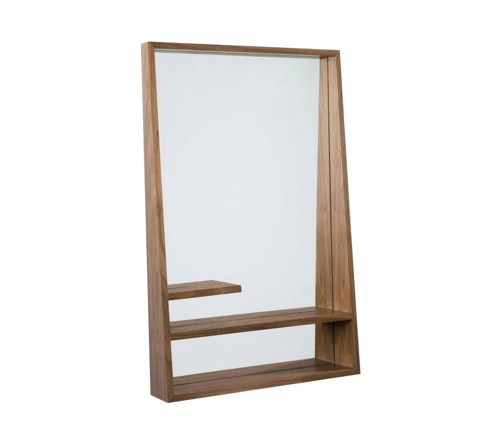 Rectangular mirror with two shelves for the entryway - Vitrine Furniture - Décor
