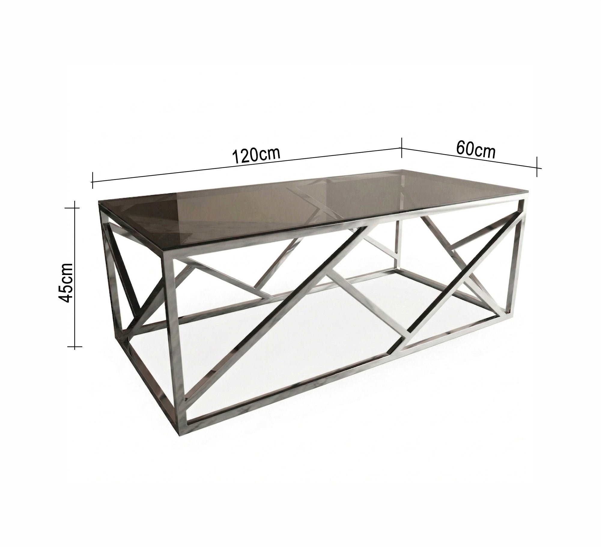 Rectangular silver coffee table - Vitrine Furniture - Coffee Tables