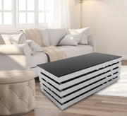 Rectangular table in black and shiny silver - Vitrine Furniture - Furniture