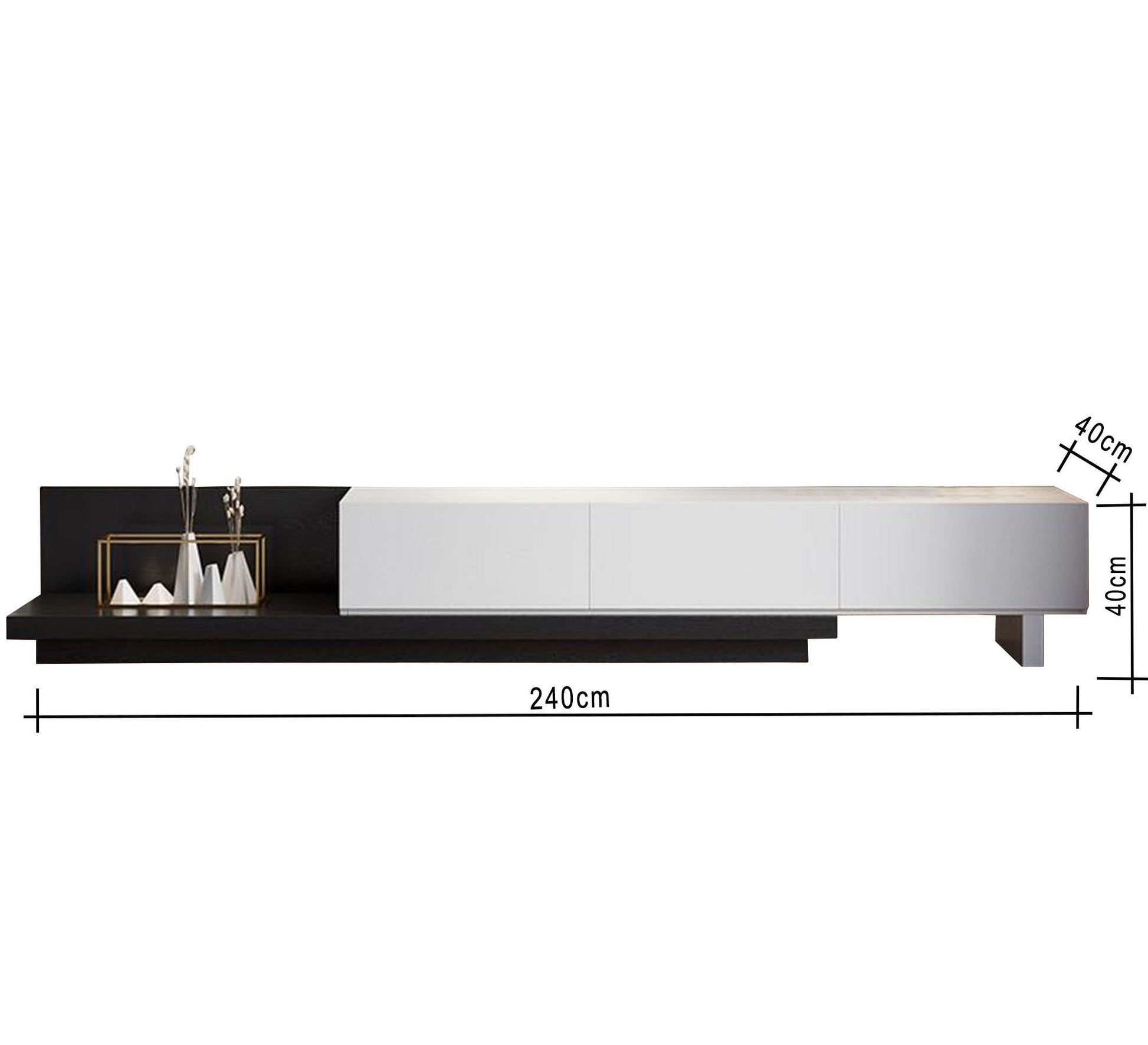 Rectangular TV Table - Monochrome Chic - Vitrine Furniture - Furniture