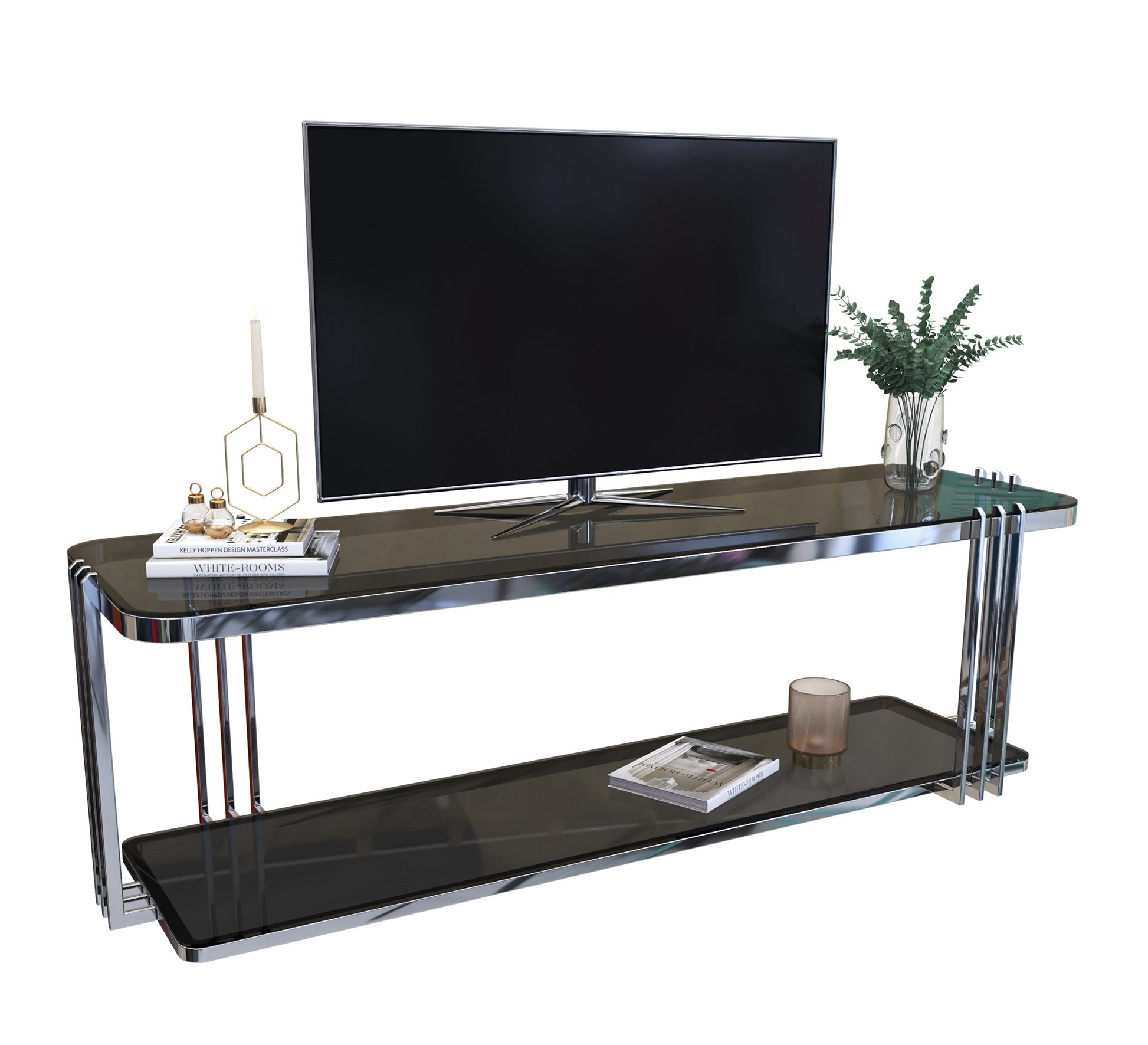Rectangular TV table with two shelves - Vitrine Furniture - Furniture