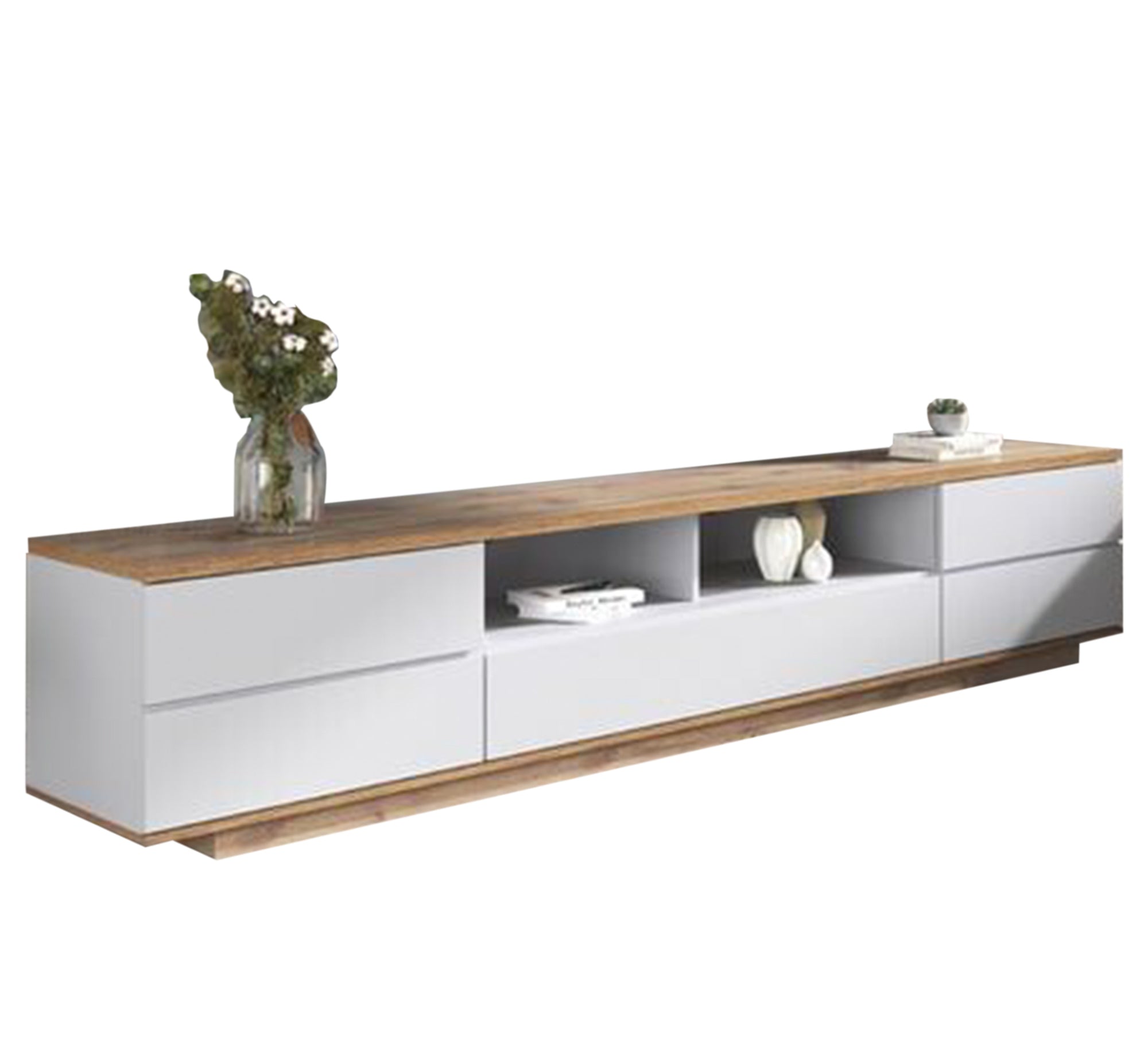 Rectangular TV unit with 5 drawers - Vitrine Furniture - Furniture