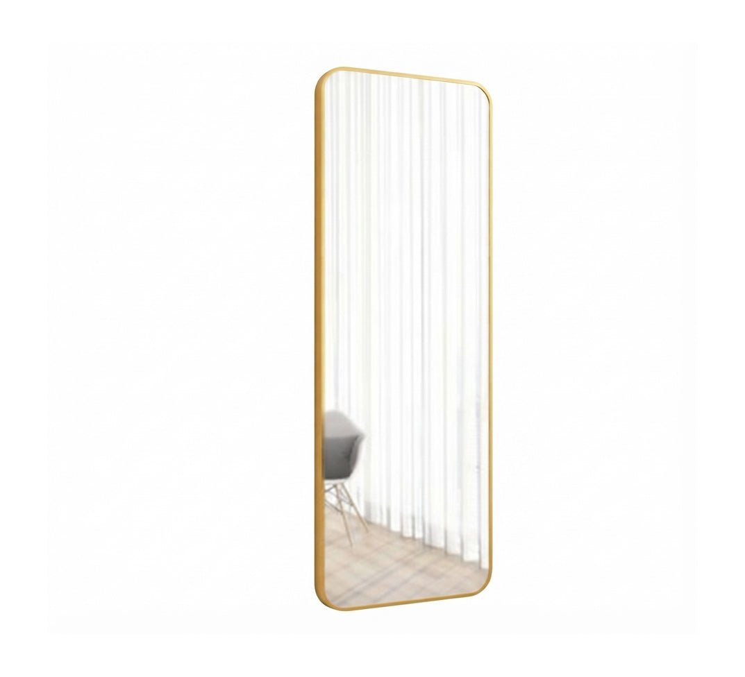Rectangular vertical mirror with a gold frame - Vitrine Furniture - Mirrors
