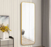 Rectangular vertical mirror with a gold frame - Vitrine Furniture - Mirrors
