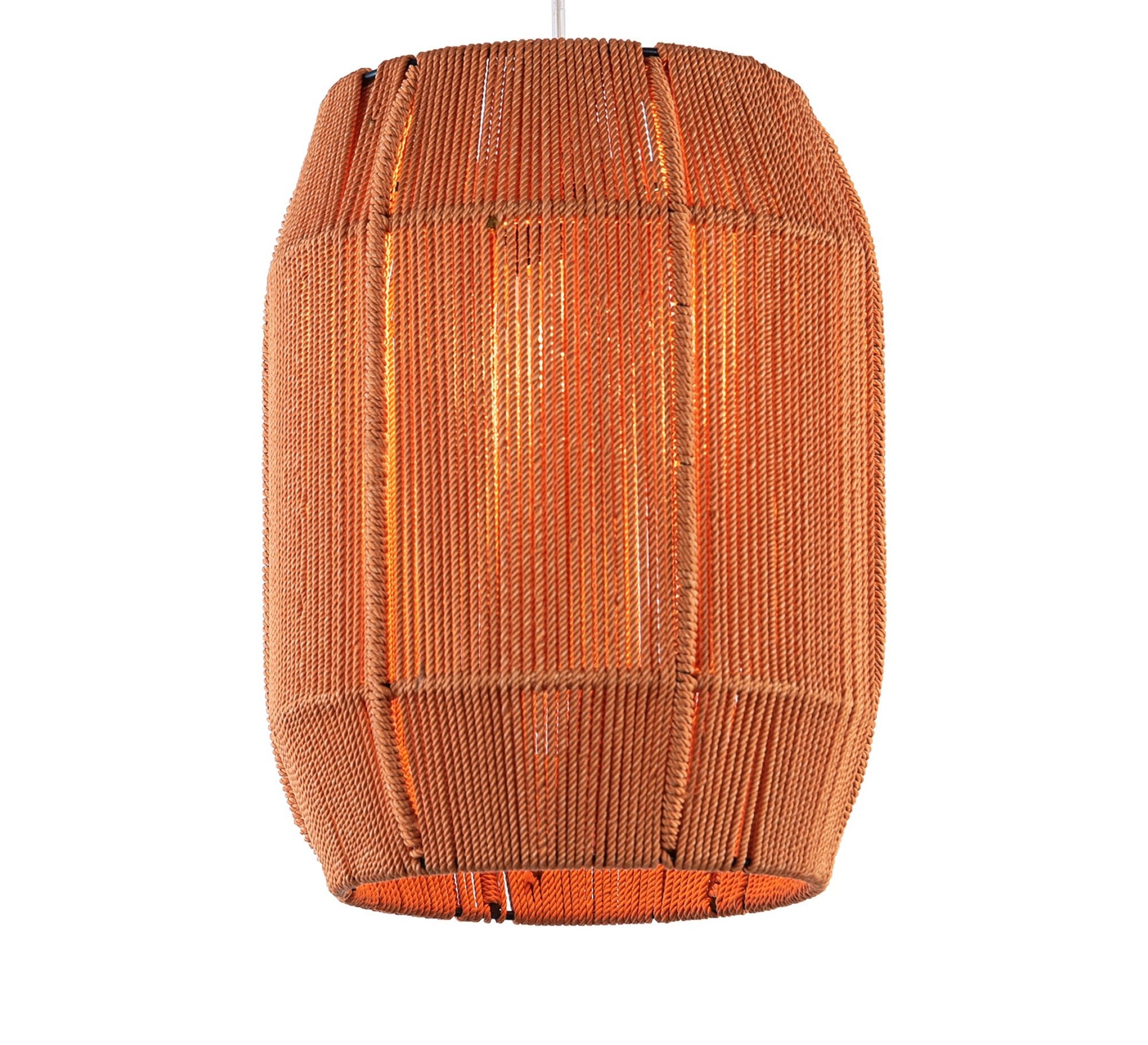 Red - brown macrame pendant light - Vitrine Furniture - Lighting