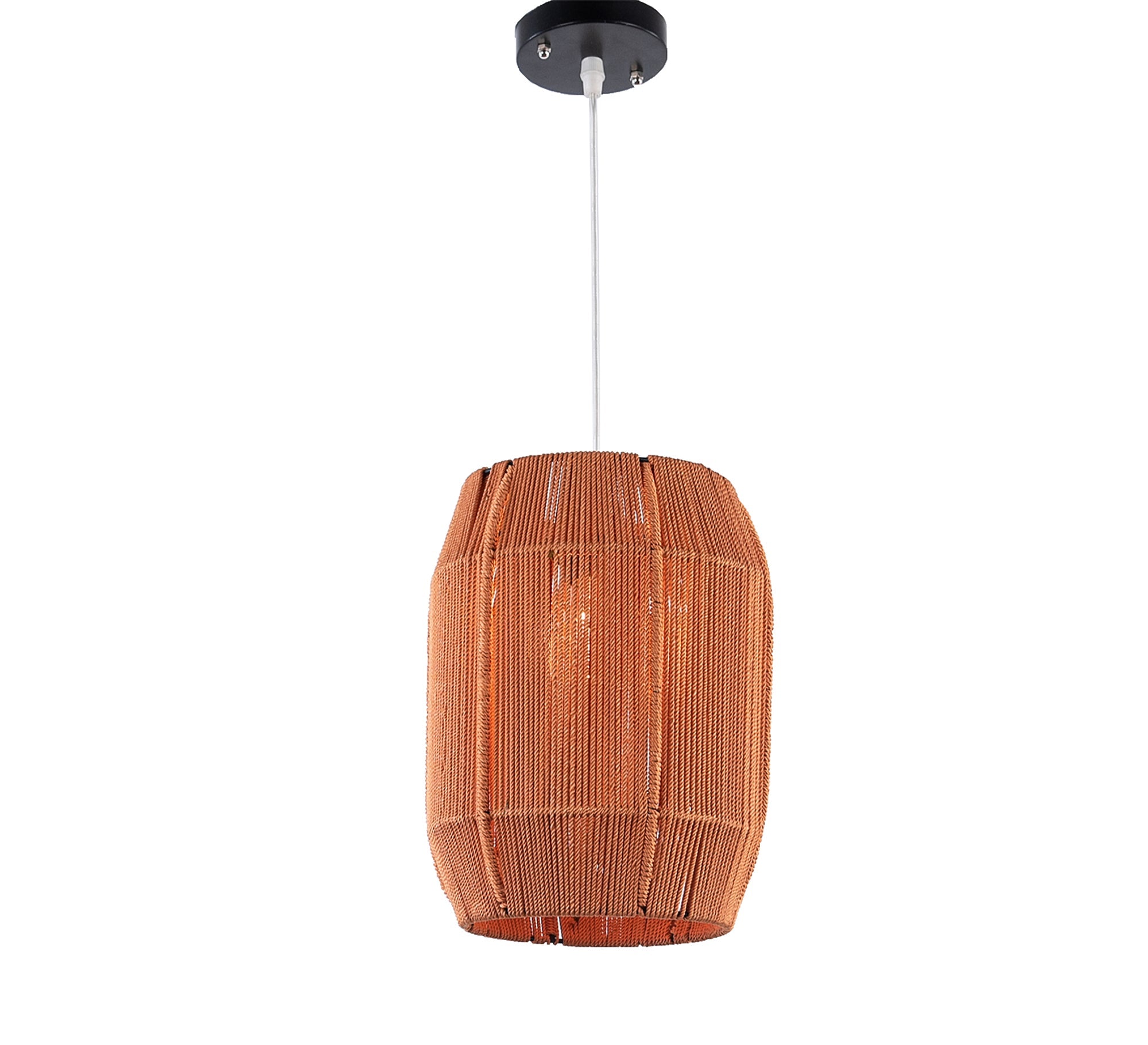 Red - brown macrame pendant light - Vitrine Furniture - Lighting