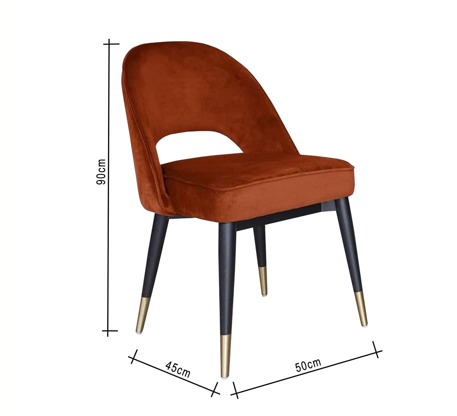 Red Brown Upholstered Chair - Stylish & Cozy - Vitrine Furniture - Furniture