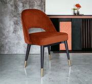 Red Brown Upholstered Chair - Stylish & Cozy - Vitrine Furniture - Furniture