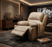 Relaxation chair with chaise lounge in beige - Vitrine Furniture - Lazyboy Chair