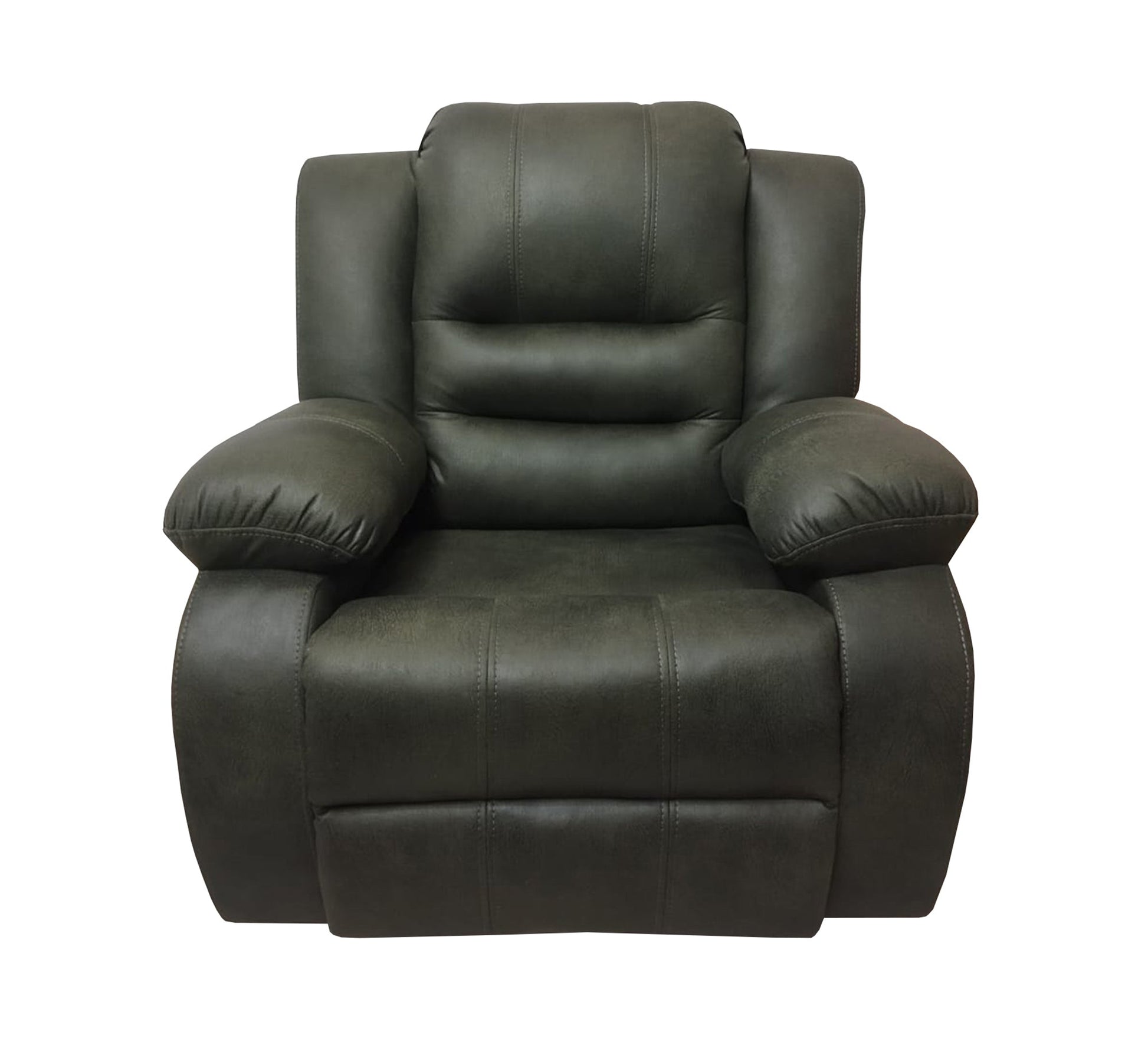 Relaxation chair with chaise lounge in olive green - Vitrine Furniture - Furniture