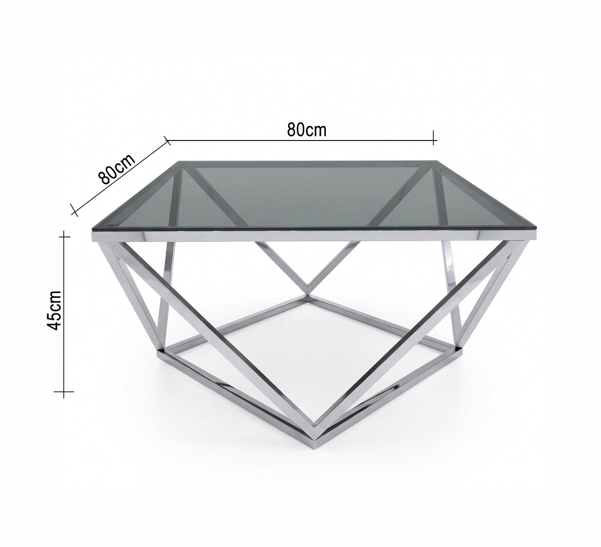 Ribbed silver coffee table - Vitrine Furniture - Coffee Tables