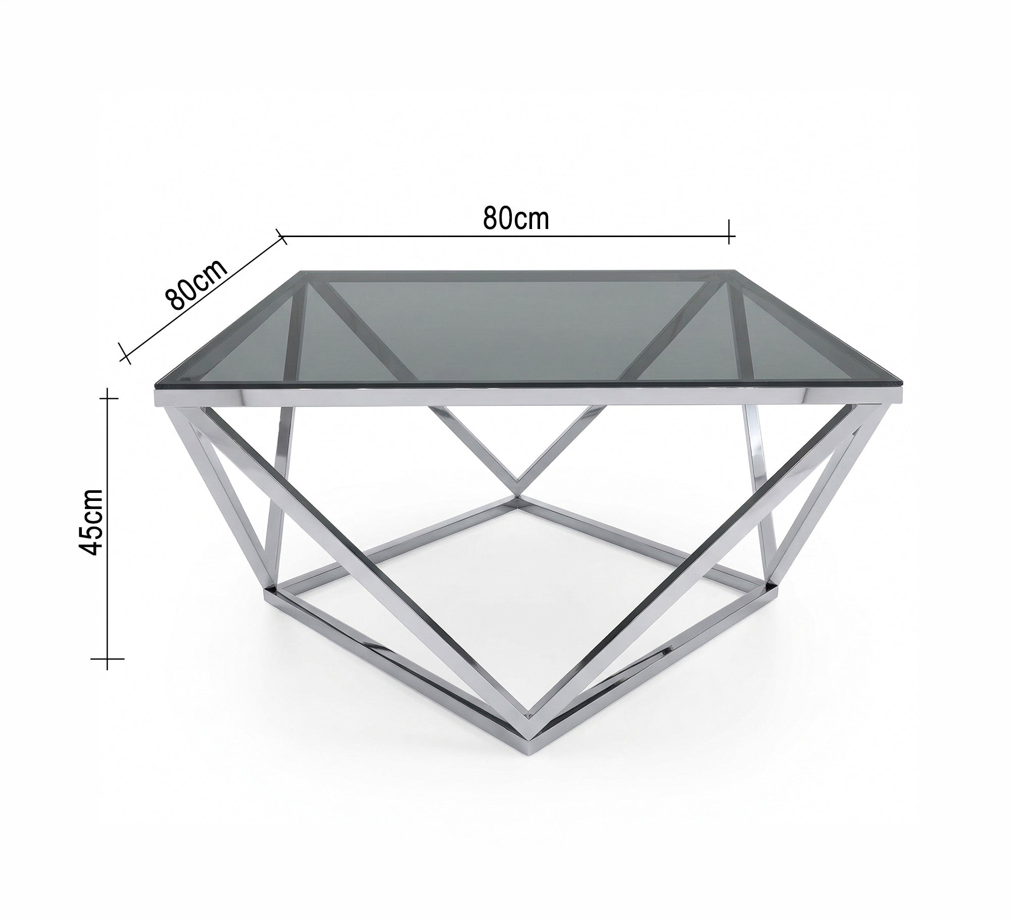 Ribbed silver coffee table - Vitrine Furniture - Coffee Tables
