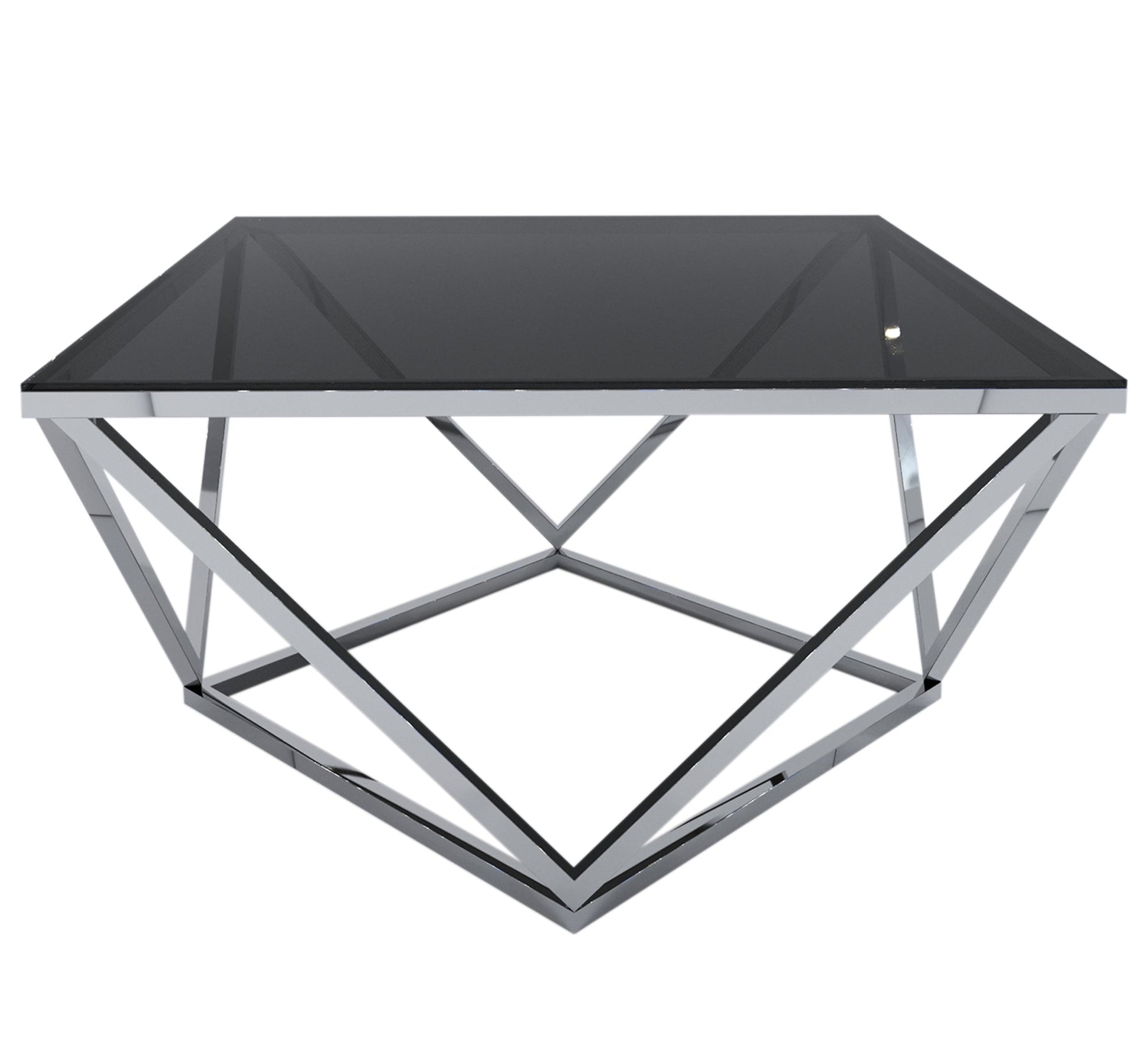 Ribbed silver coffee table - Vitrine Furniture - Furniture