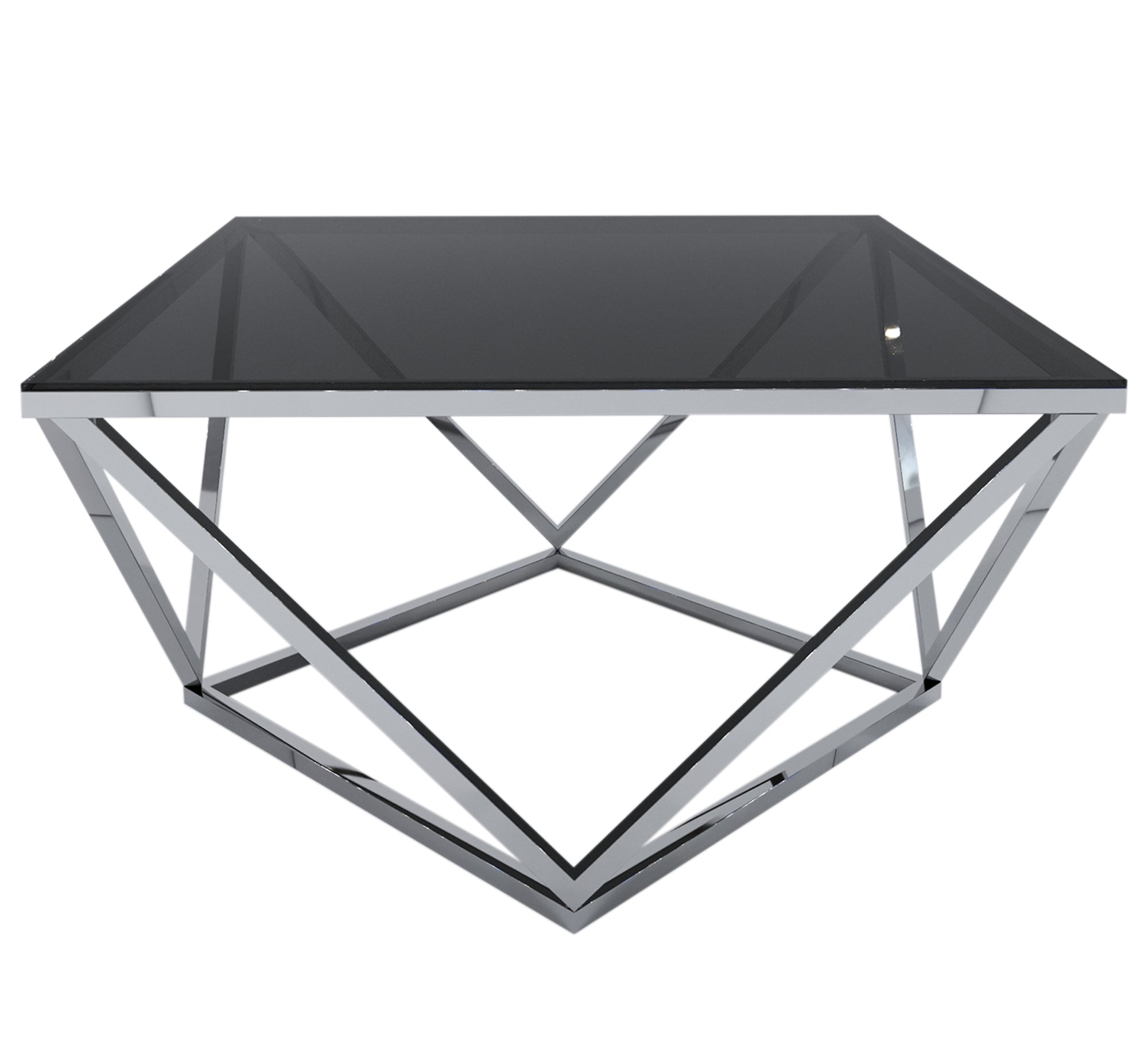 Ribbed silver coffee table - Vitrine Furniture - Furniture