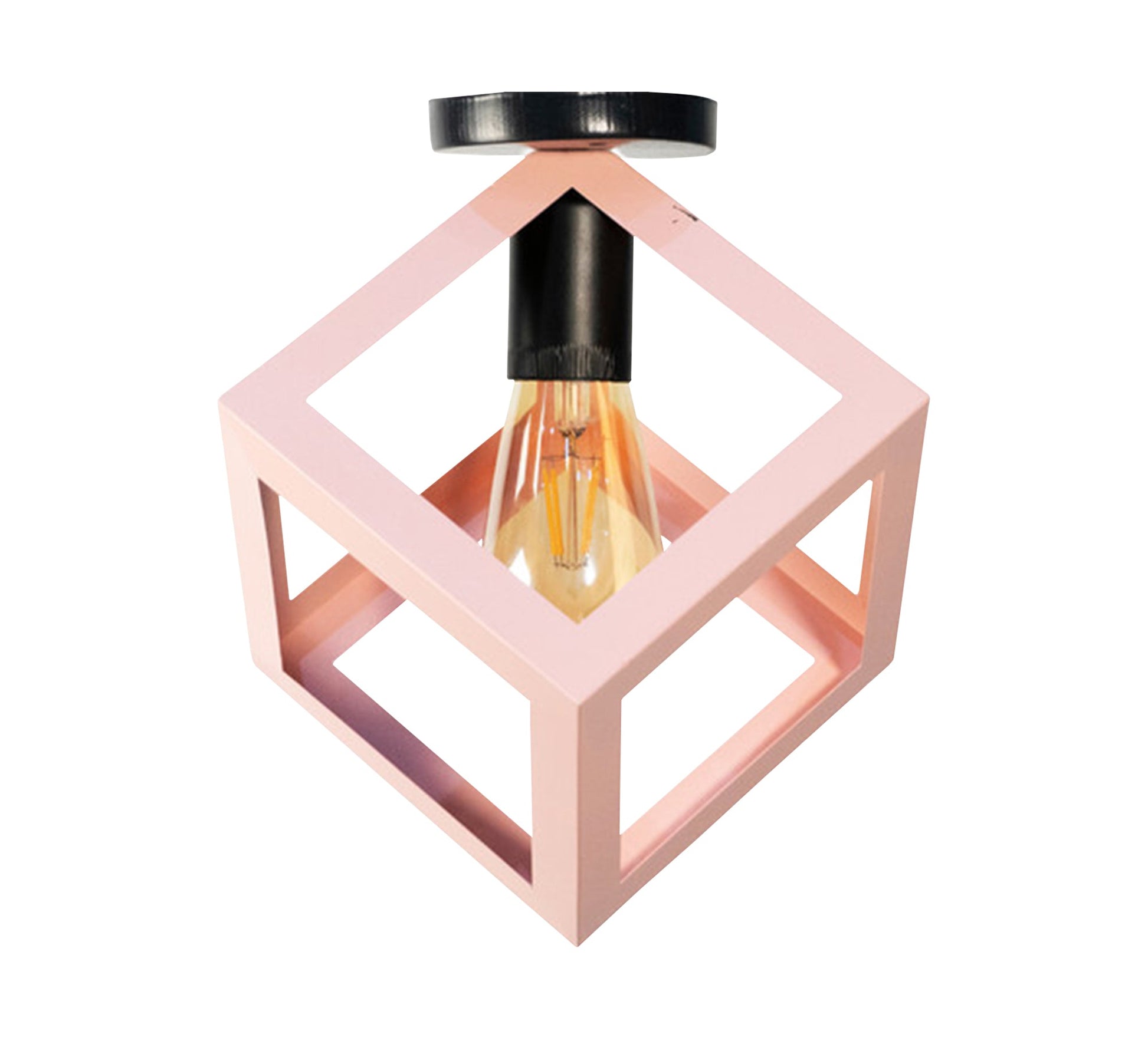 Rose Cube Cage Ceiling Lamp - Vitrine Furniture - Lighting