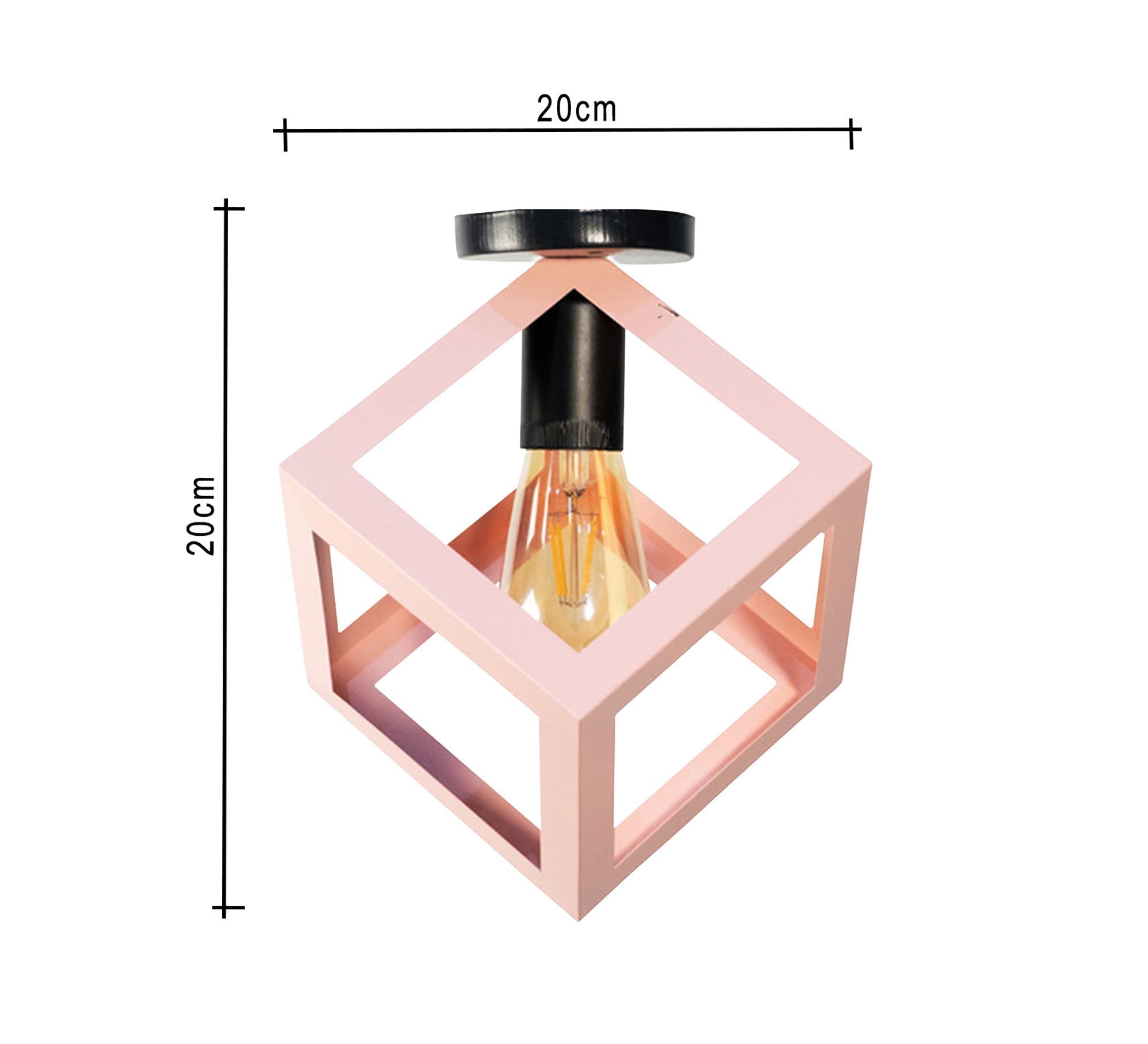 Rose Cube Cage Ceiling Lamp - Vitrine Furniture - Lighting