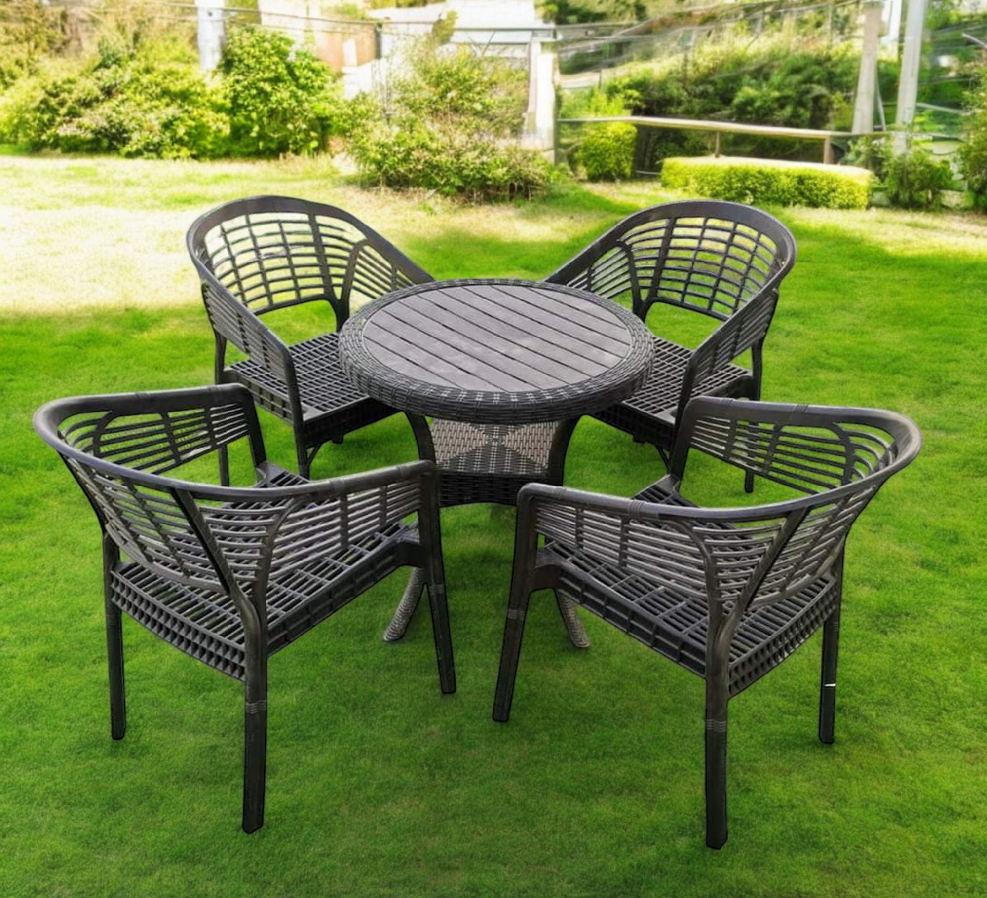 Round and comfortable brown garden furniture set. - Vitrine Furniture - Outdoor Products