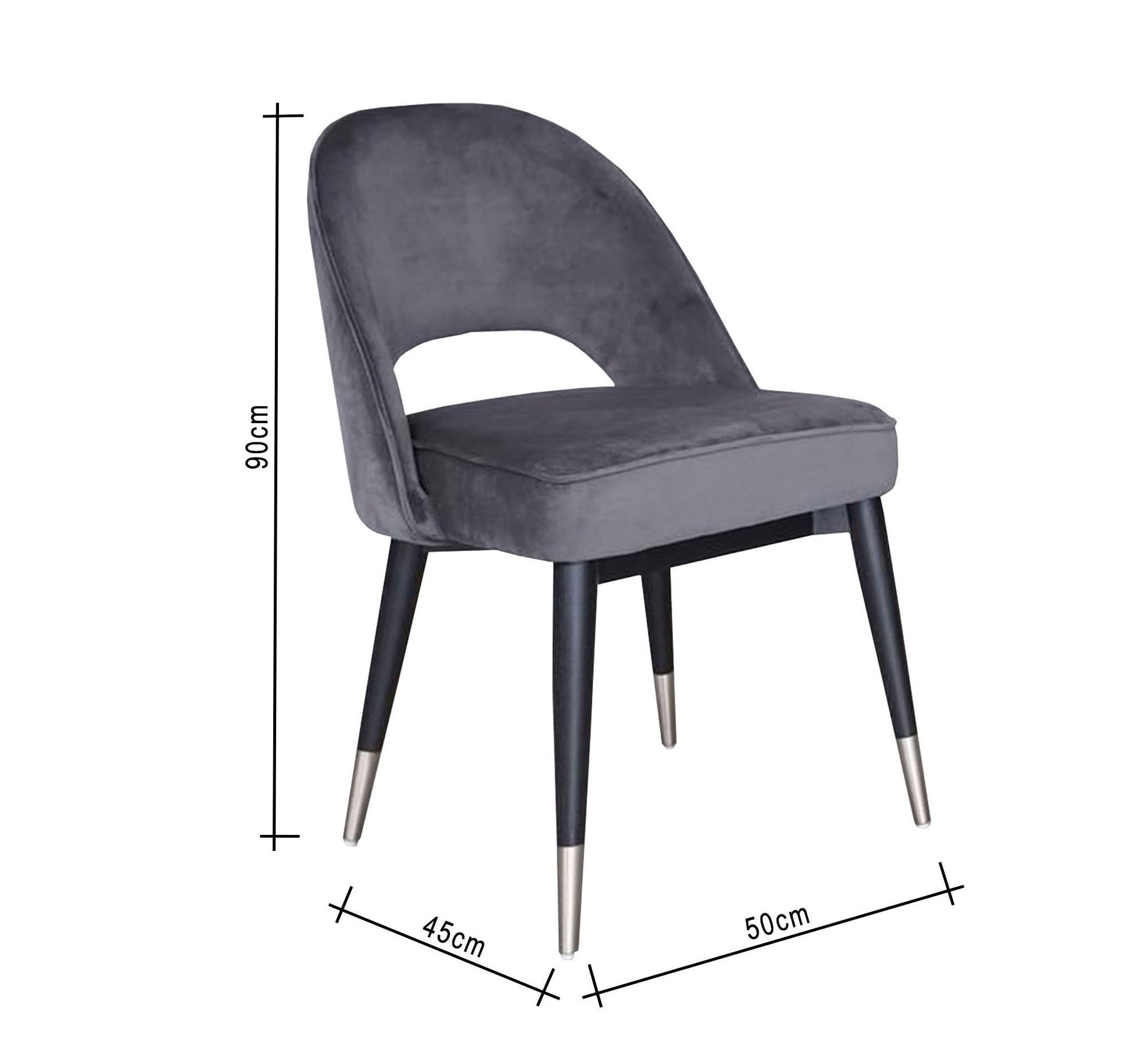 Round back chair upholstered in dark grey - Vitrine Furniture - Furniture