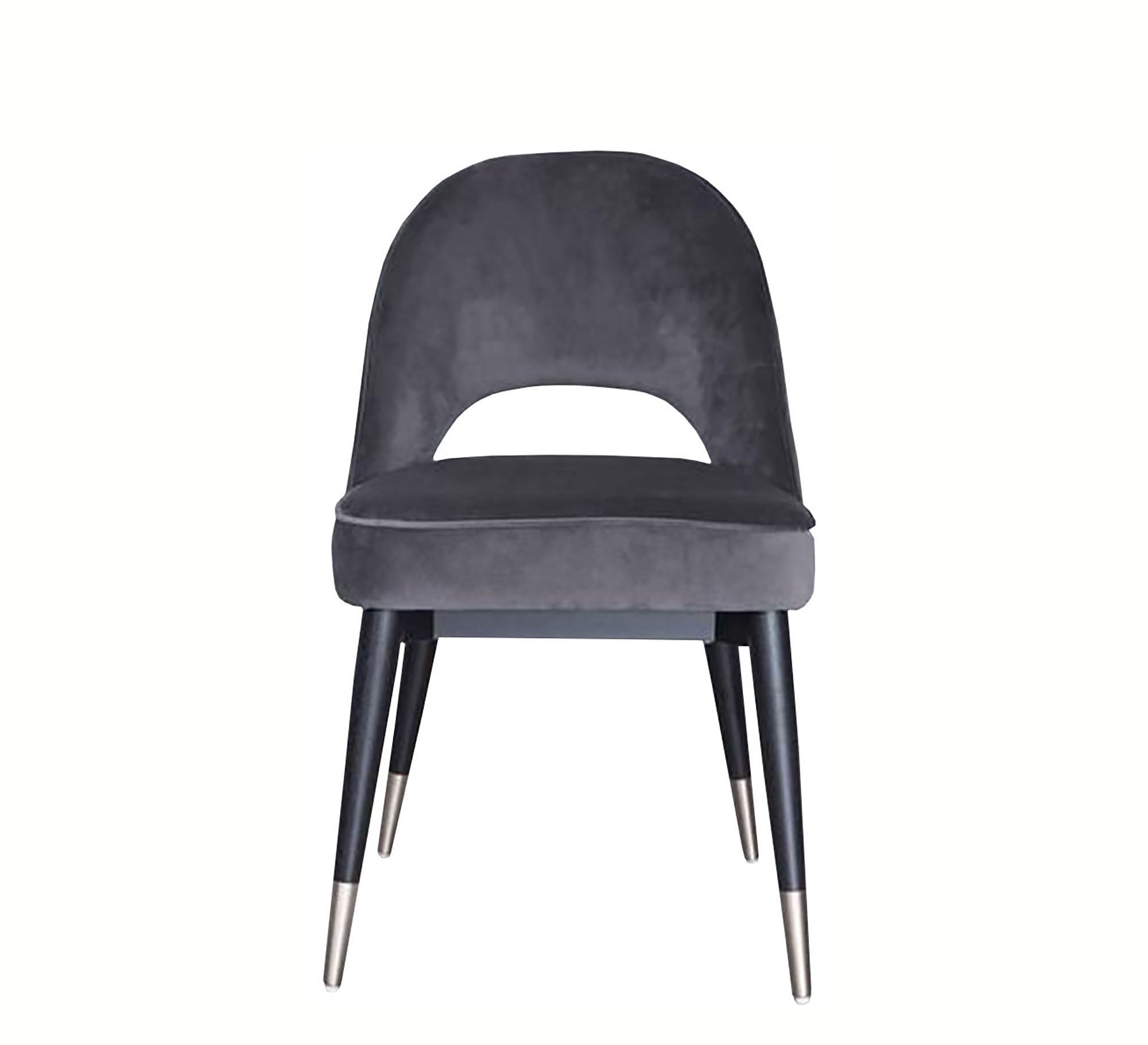 Round back chair upholstered in dark grey - Vitrine Furniture - Furniture
