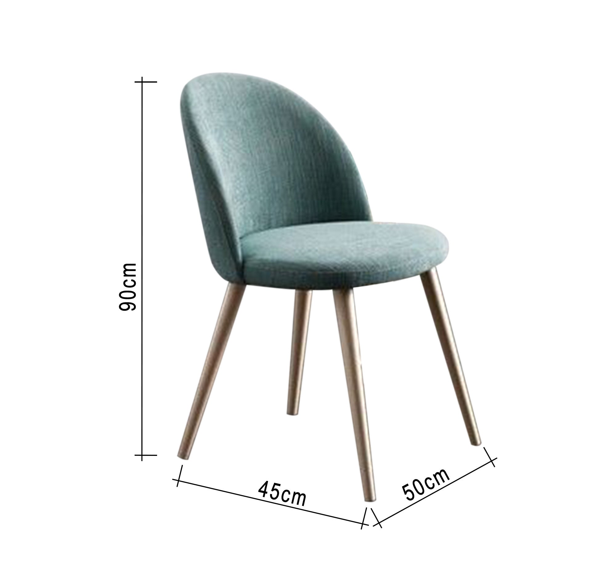 Round back chair upholstered in mint green - Vitrine Furniture - Furniture