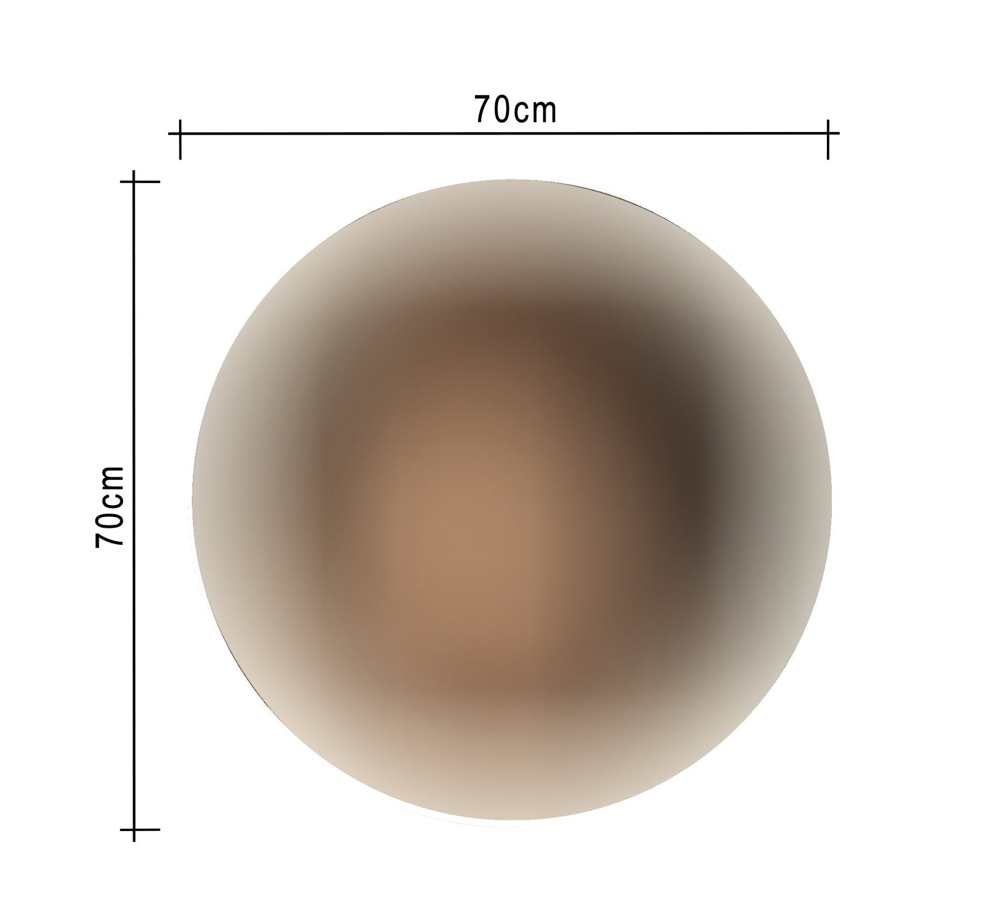 Round LED Mirror, 70cm, Elegant Illumination - Vitrine Furniture - Mirrors