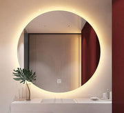 Round LED Mirror, 70cm, Elegant Illumination - Vitrine Furniture - Mirrors