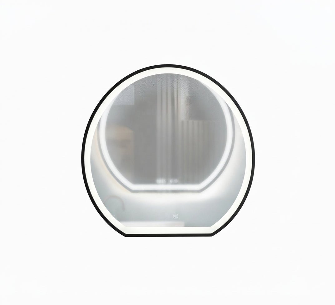 Round LED Mirror with Straight Base - Vitrine Furniture - Mirrors