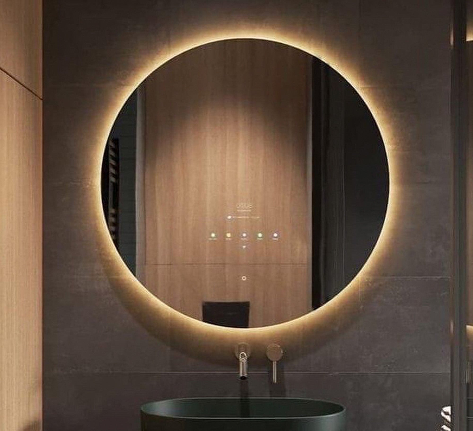 Round Mirror - 60 cm, LED Lighted Perfection - Vitrine Furniture - Mirrors