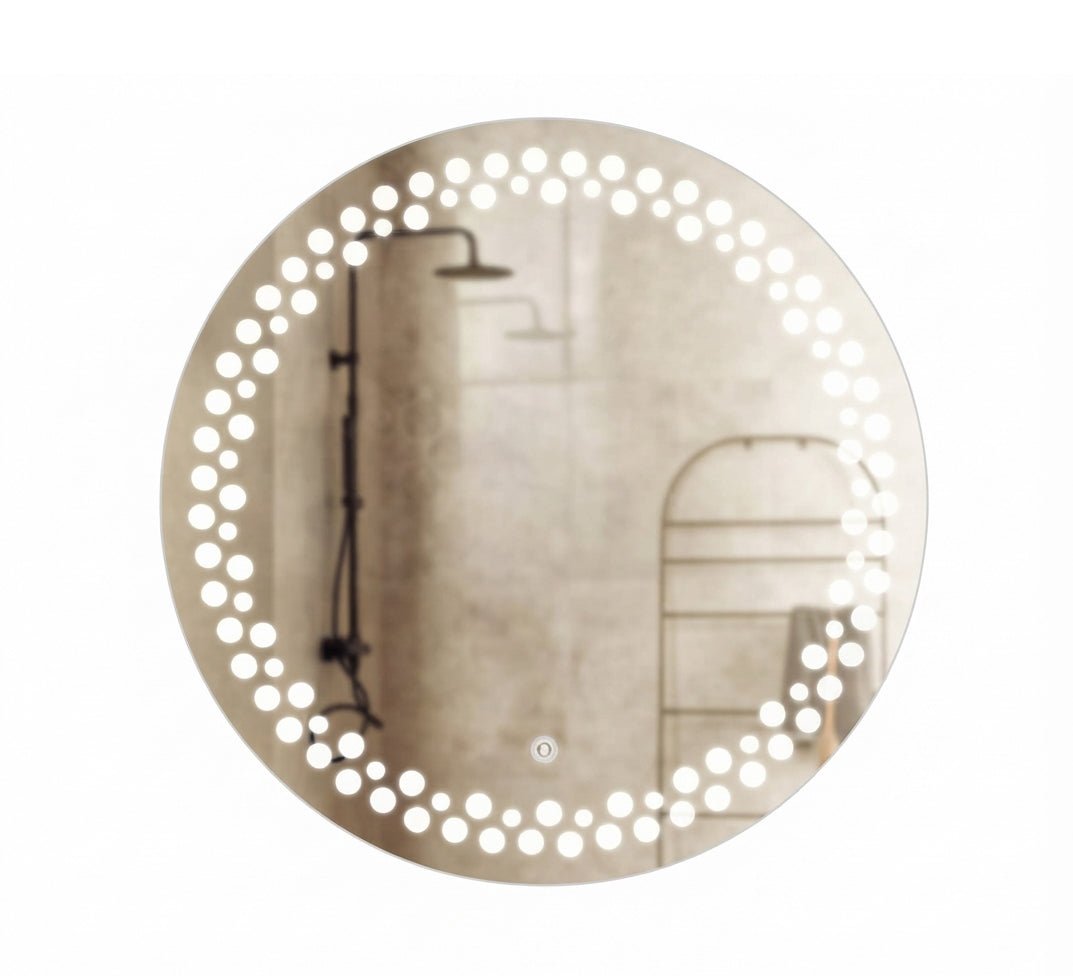 Round mirror with a light spot frame - Vitrine Furniture - Mirrors